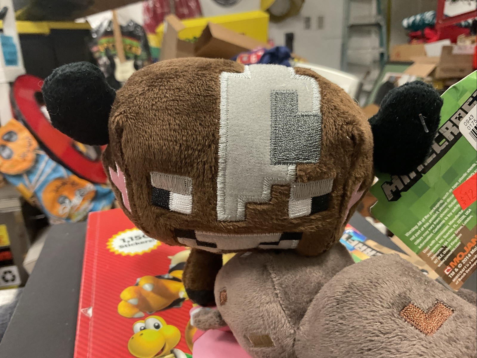 Minecraft Baby Cow 4″ Plush Brown Jazwares 2014 Series 2 Overworld Bat Mojang