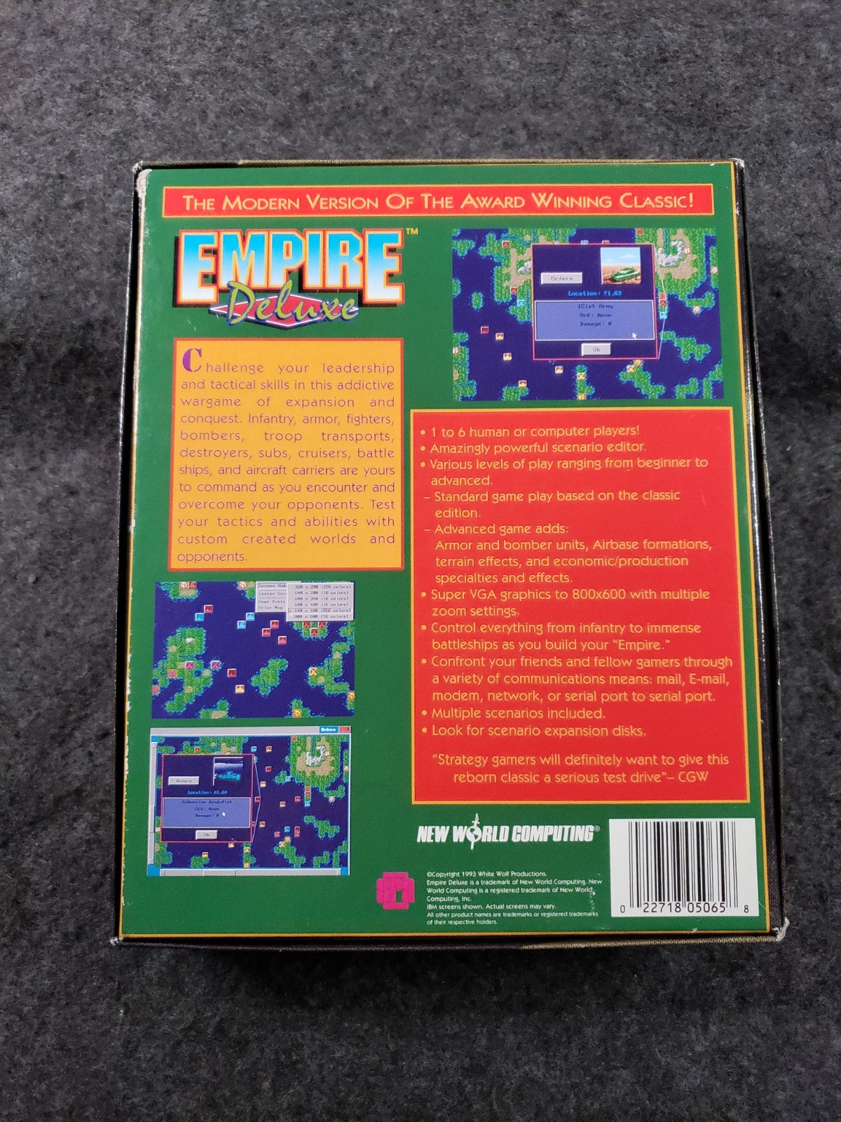 Empire Deluxe Vintage Video Game Big Box Windows PC 3.5in Disks……. (C11B4)