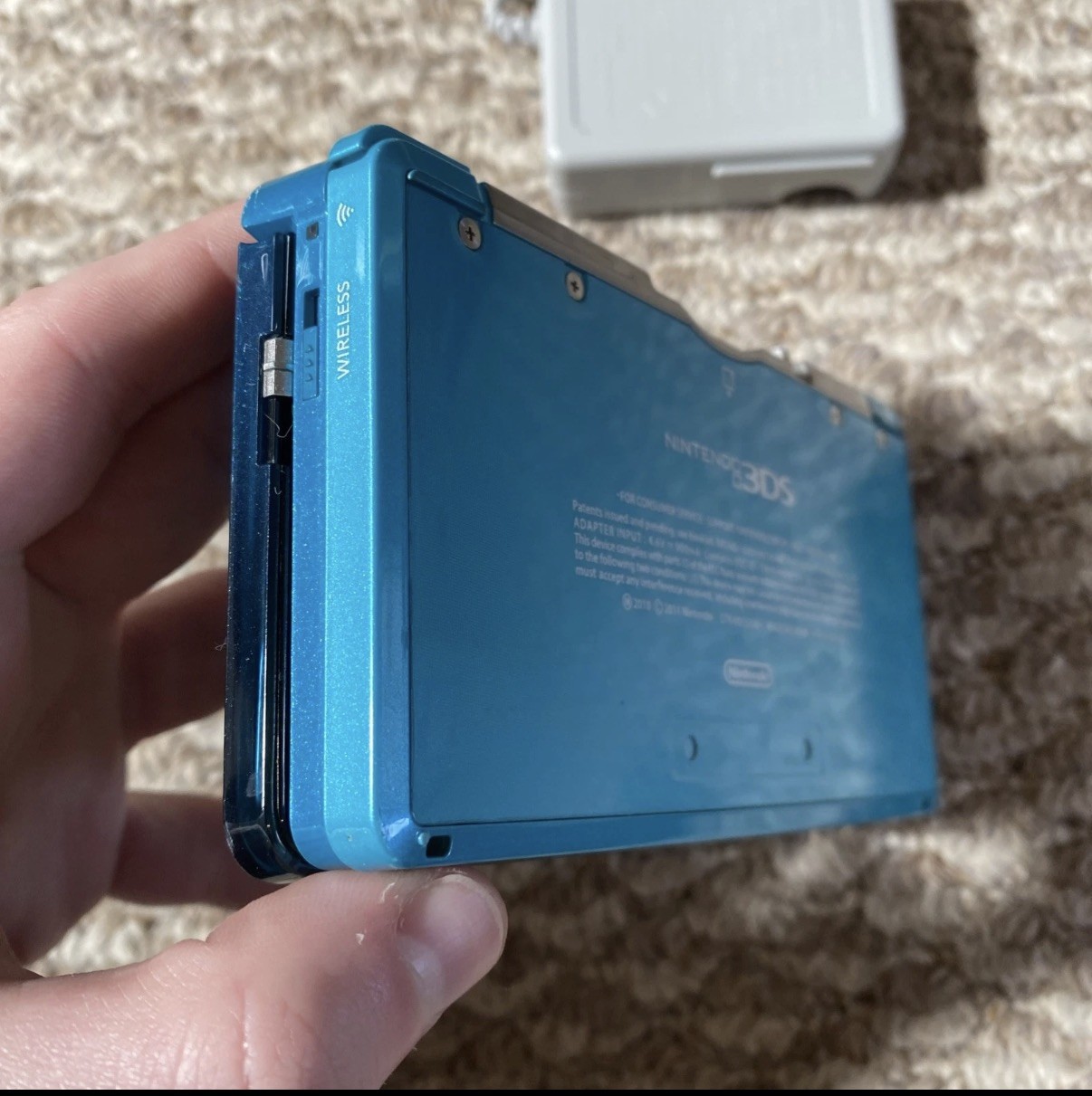 Nintendo 3DS Aqua Blue Handheld Handheld Console System CTR-001 Tested USA