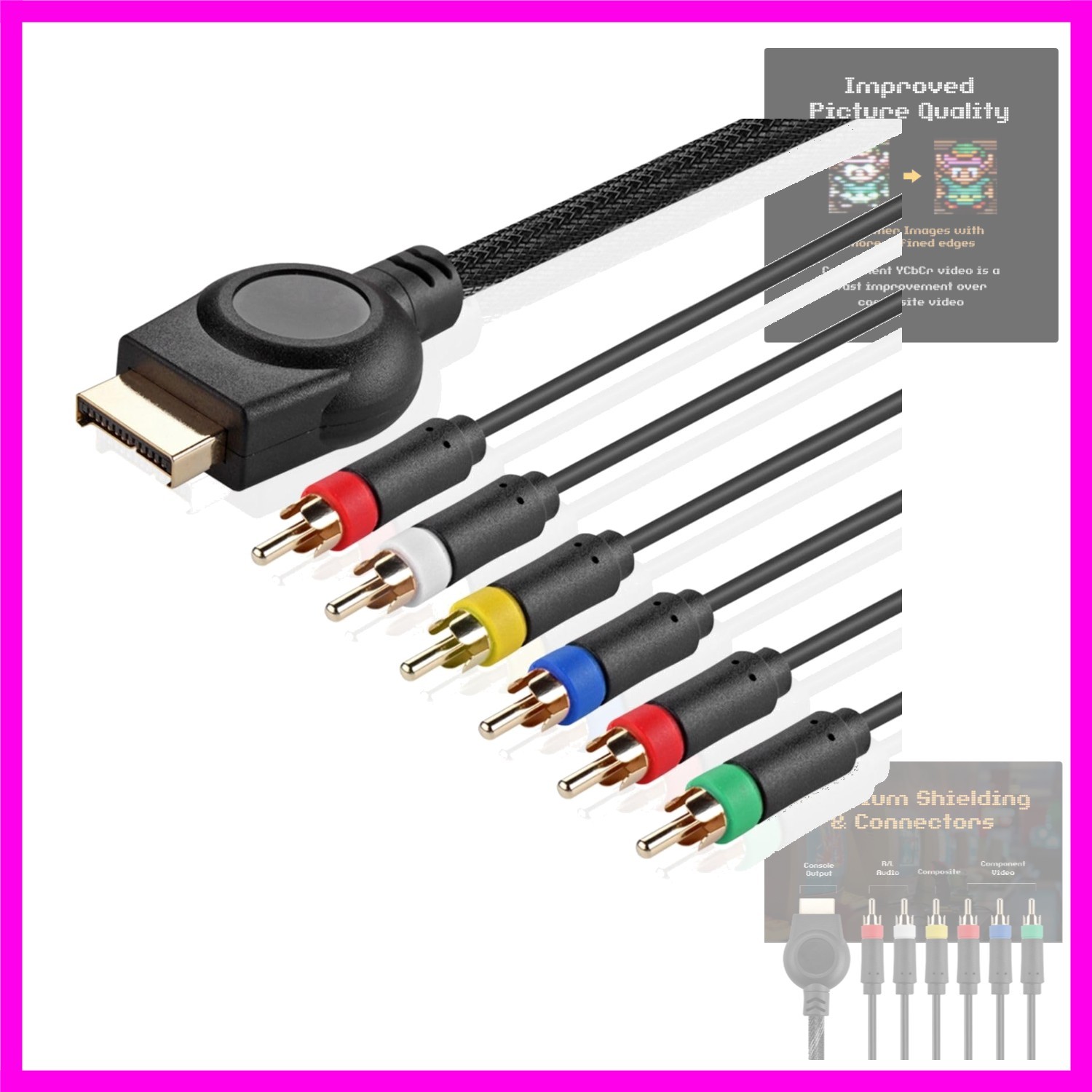 TNP PS2 Component Cable YPbPr Component Video Cable RCA AV for PlayStation 2…