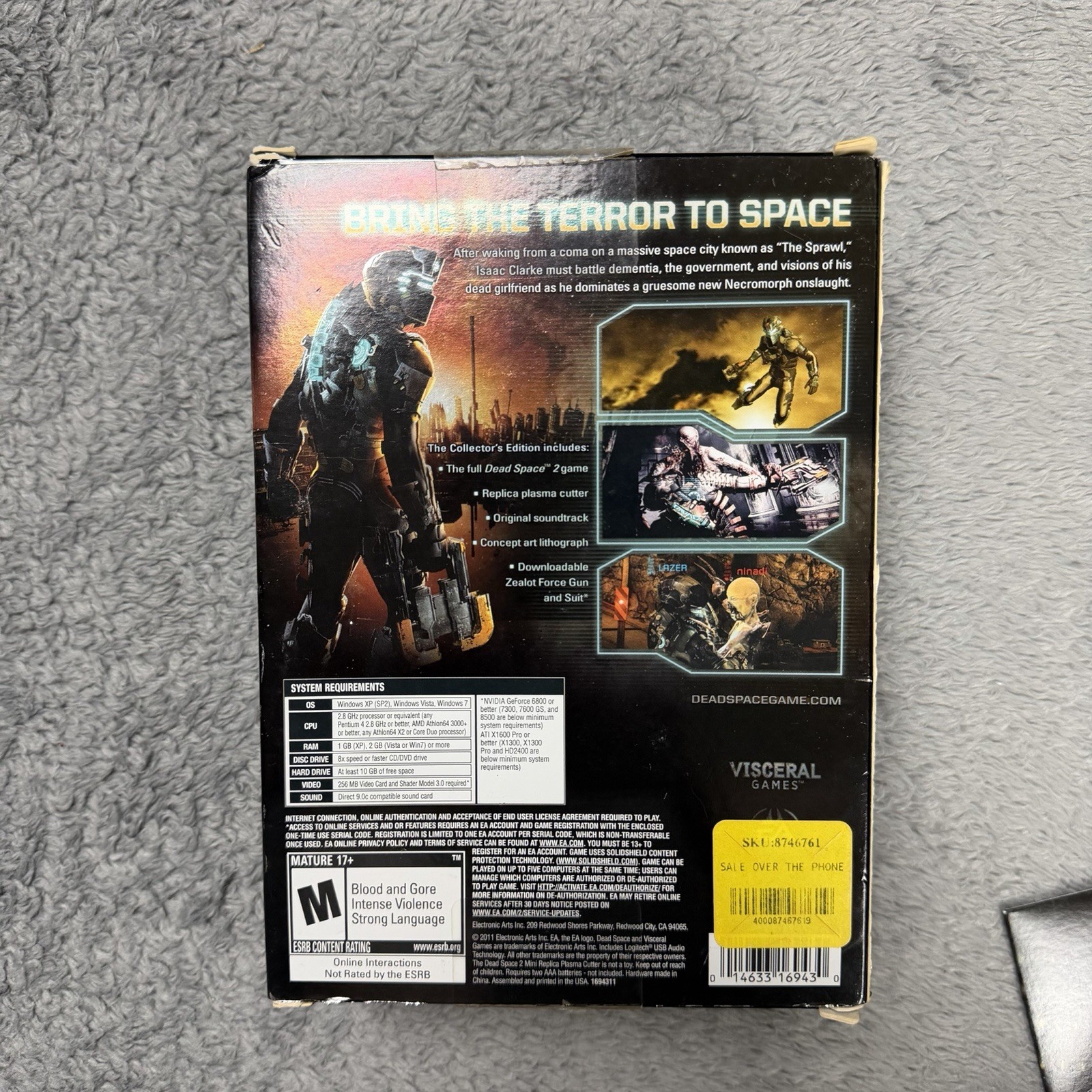 Dead Space 2 Collector’s Edition PC Game – Replica Plasma Cutter Soundtrack Art