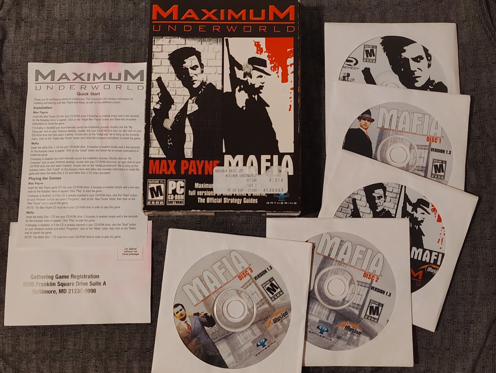 Max Payne / MAFIA Bundle: Maximum Underworld Big Box PC (Windows PC) 5 Disc Set