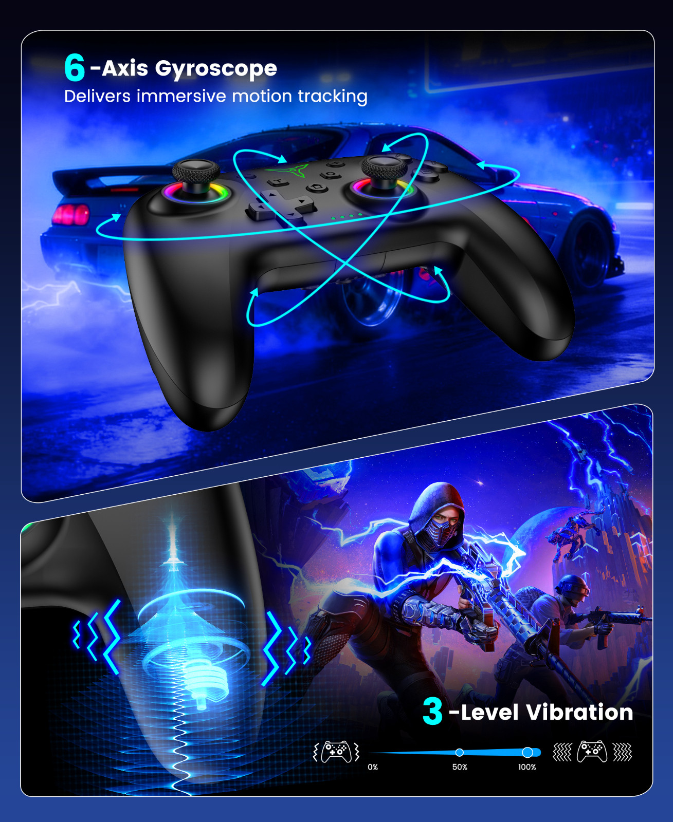 Wireless Bluetooth Controller for Android/iOS,Nintendo switch/OLED,PC Controller