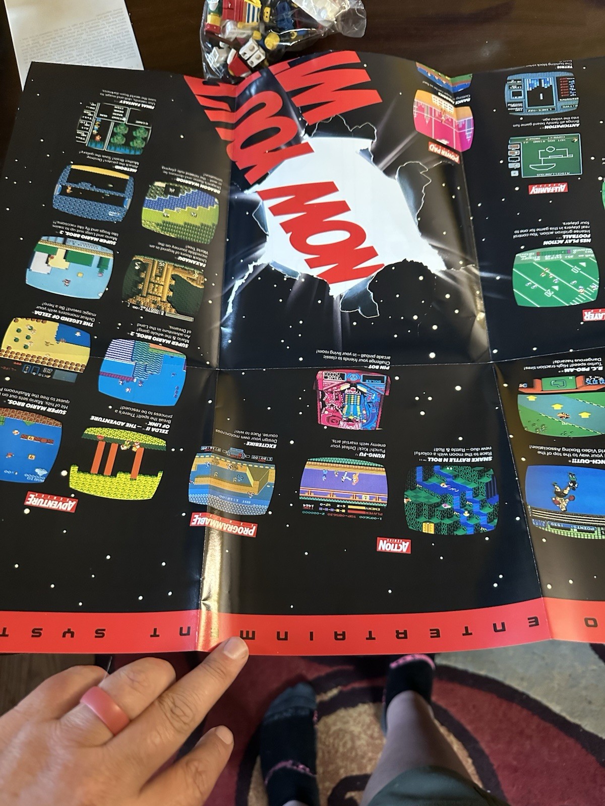 NINTENDO “Now You’re Playing POWER” Game 1990 Promo Fold-Out Insert