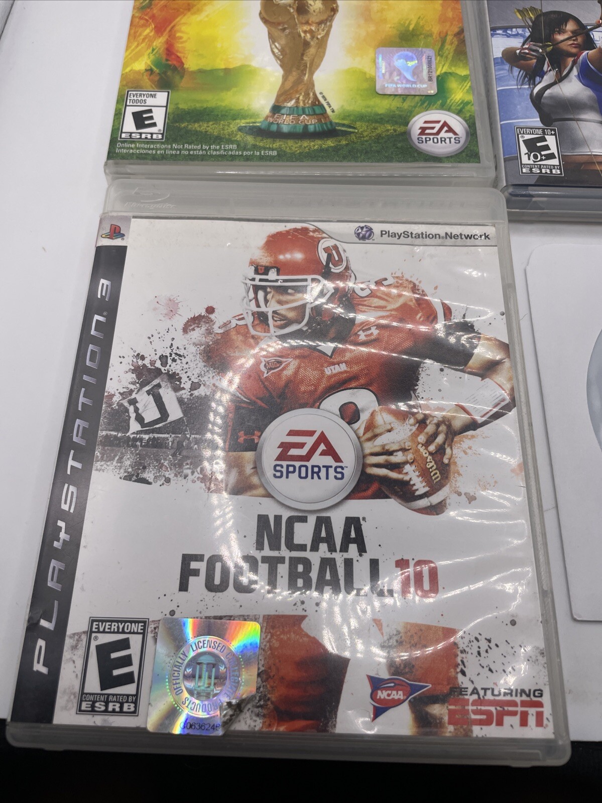 PS3 Lot Of 6- Madden 12,25/NCAA Football 10,12/Brazil Soccer 2014 & Sports Champ