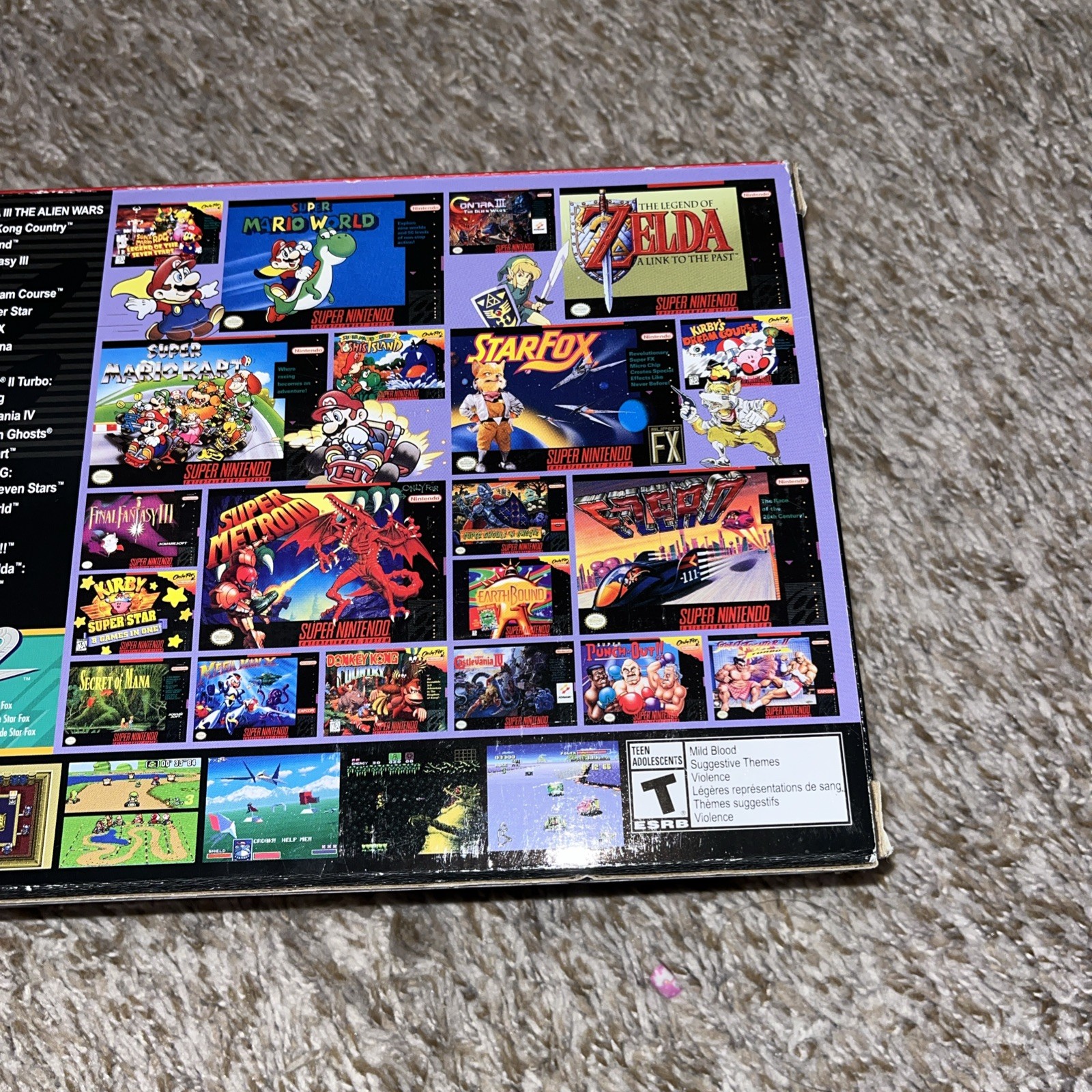 Used Genuine Super Nintendo Entertainment SNES Classic Edition 200 Games Mini