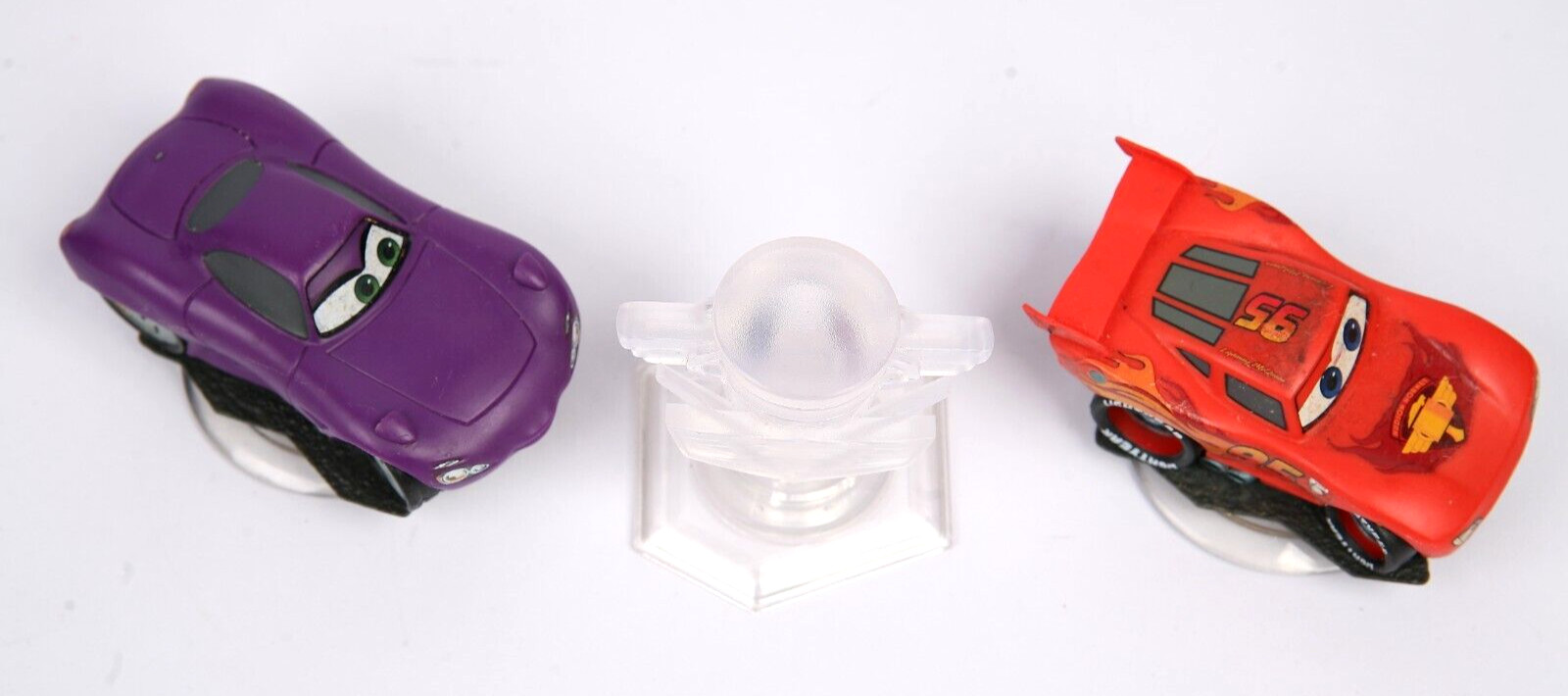 Disney Infinity Cars Playset Lightning McQueen Holley Shiftwell Crystal Lot Of 3