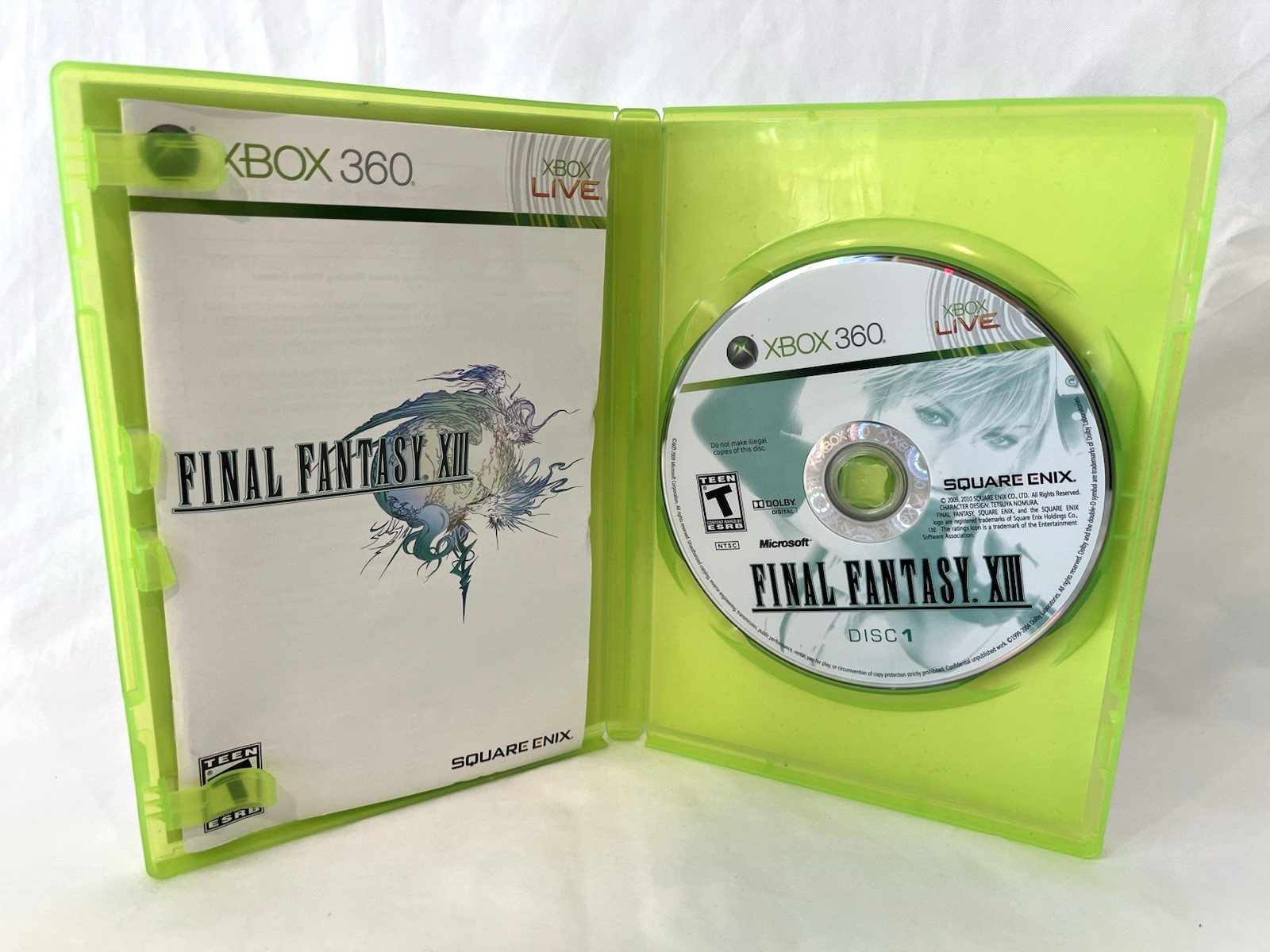Final Fantasy XIII & XIII-2 Xbox 360 CIB w/Manuals & Discs Works