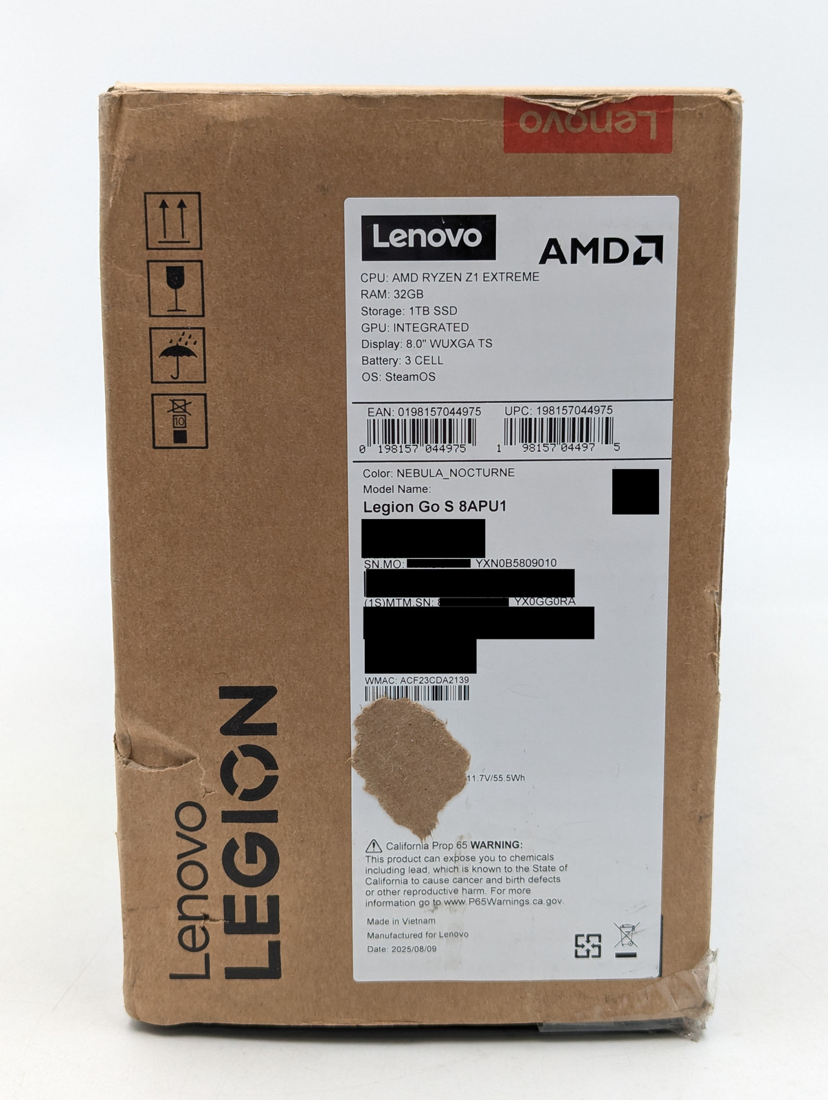 Lenovo Legion Go S 8″ Gaming Console AMD Ryzen Z1 Extreme SteamOS 32GB 1TB SSD