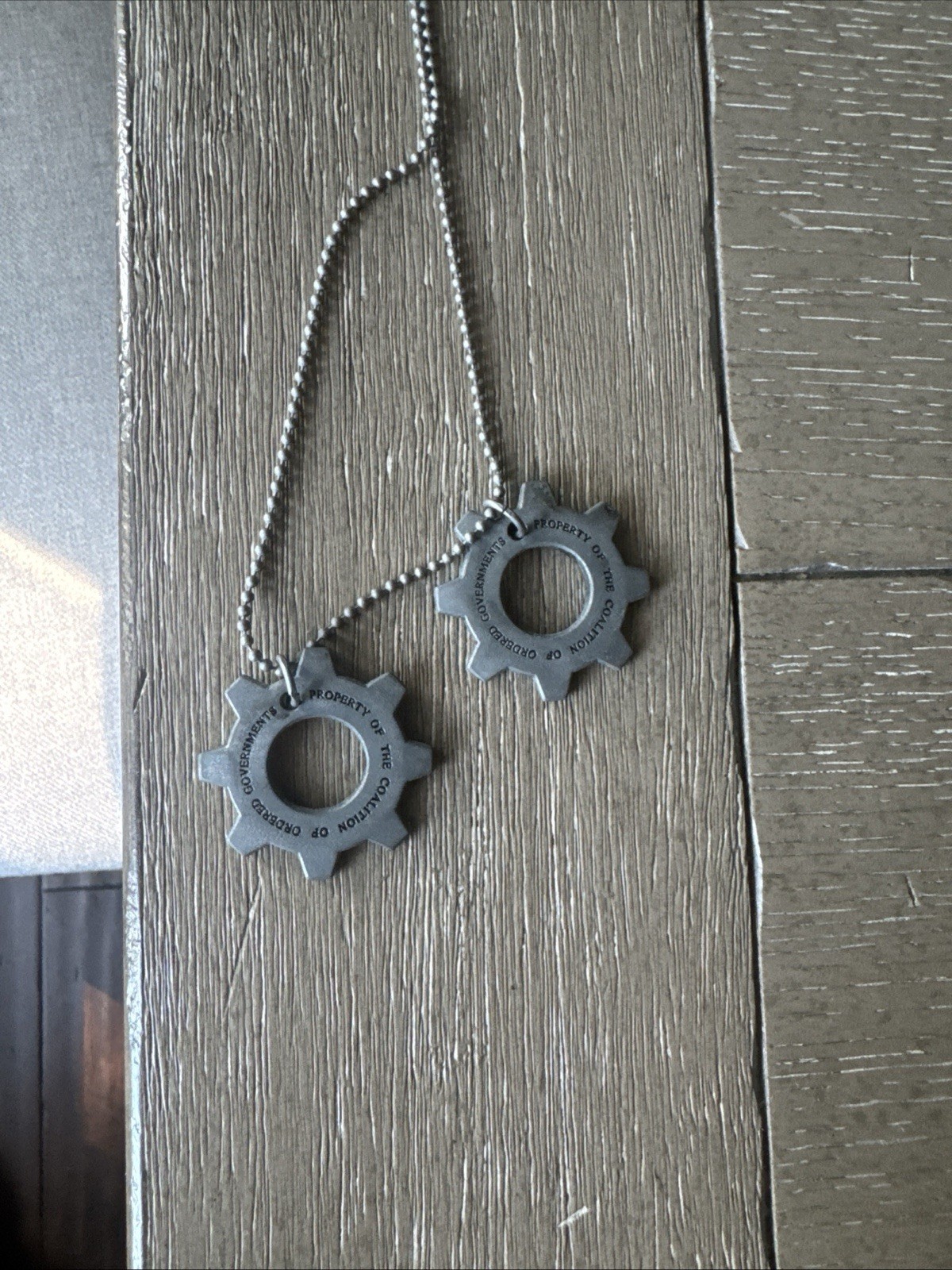 Gears of War Cog Tag Necklace