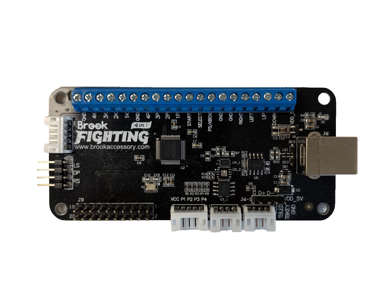 Brook Universal Fighting Board With Headers 4-in-1 Tested & Works!