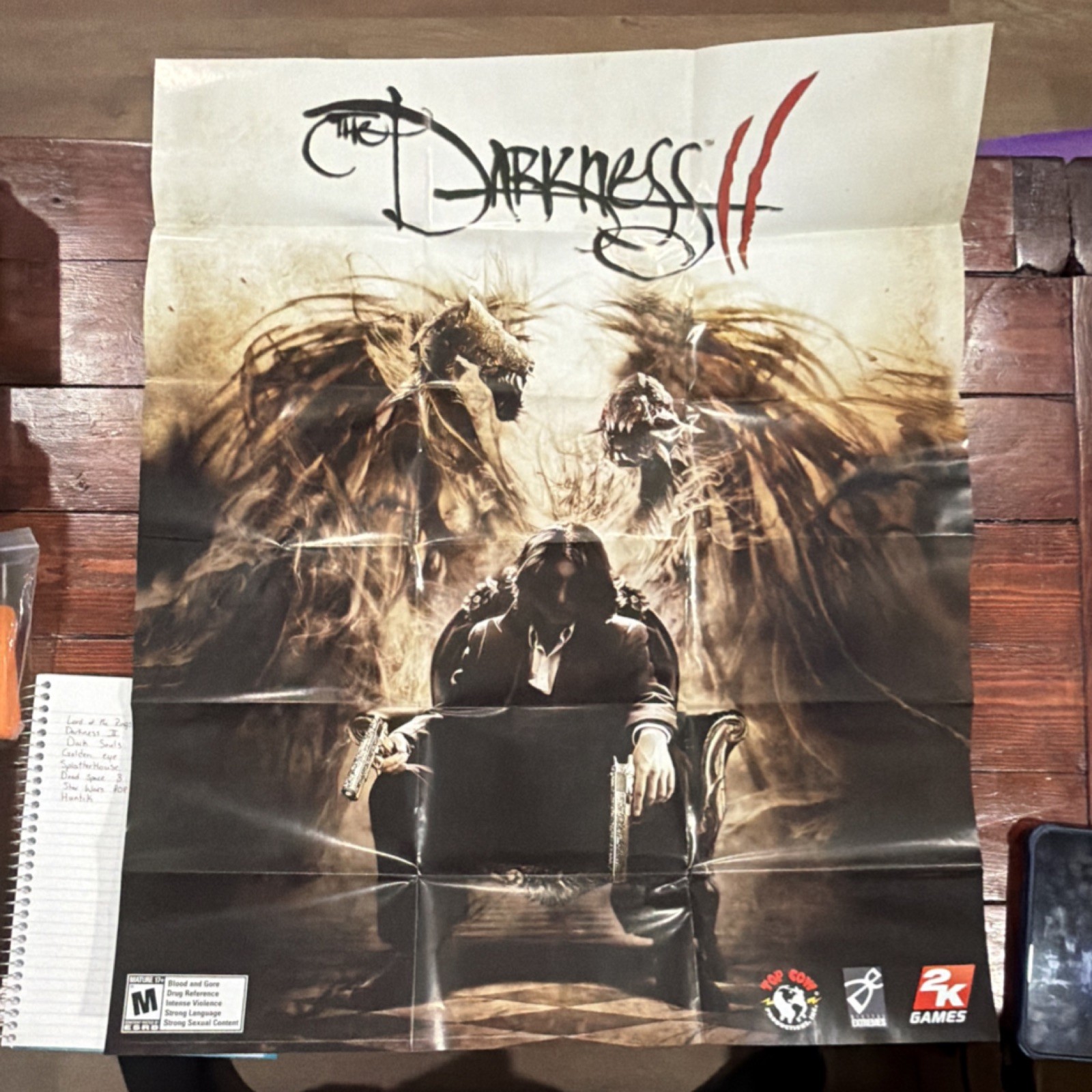 The Darkness II 2K Games Xbox 360 CIB w/ Limited Edition Poster