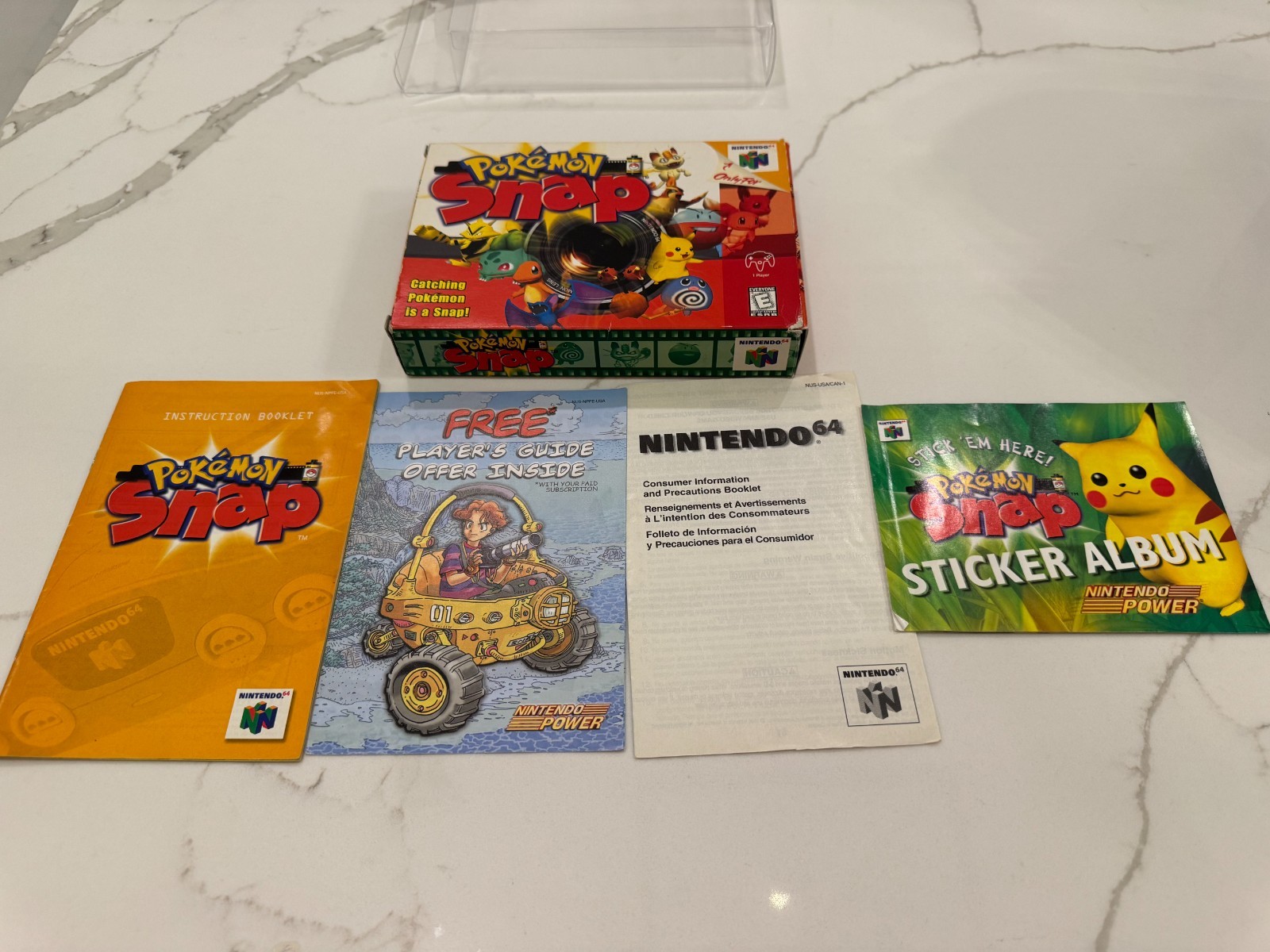 Pokemon Snap Complete in box – excellent condition with protective covers