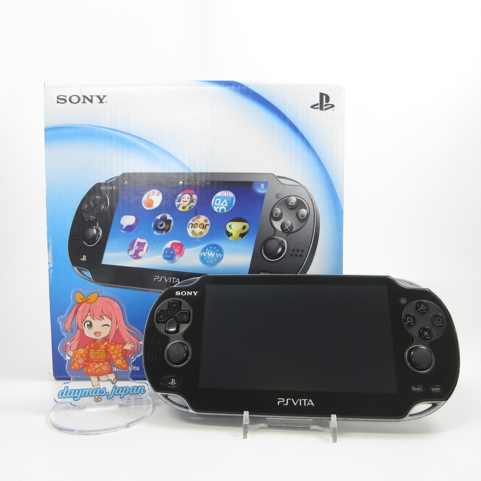 【Excellent】Sony PS Vita PCH-1000 Crystal Black Wi-Fi Model Console #DEN08/0624/0