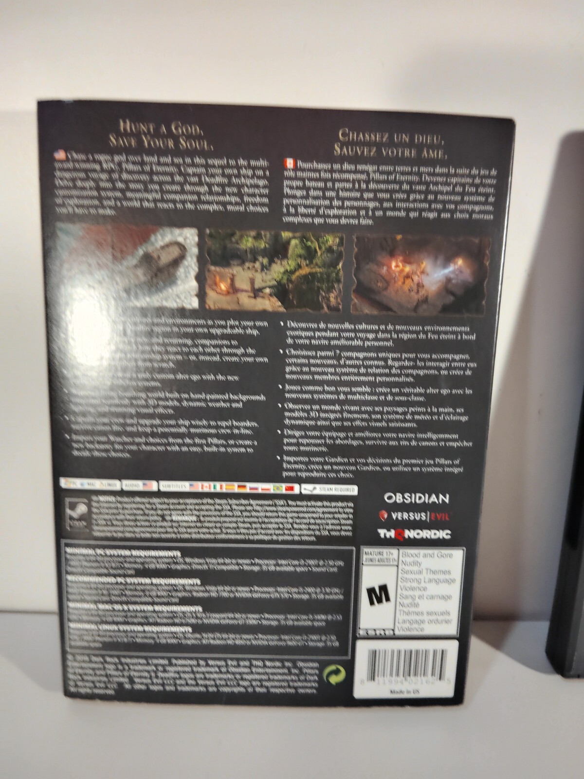 Pillars of Eternity 2 II Deadfire PC Open Box with sleeve