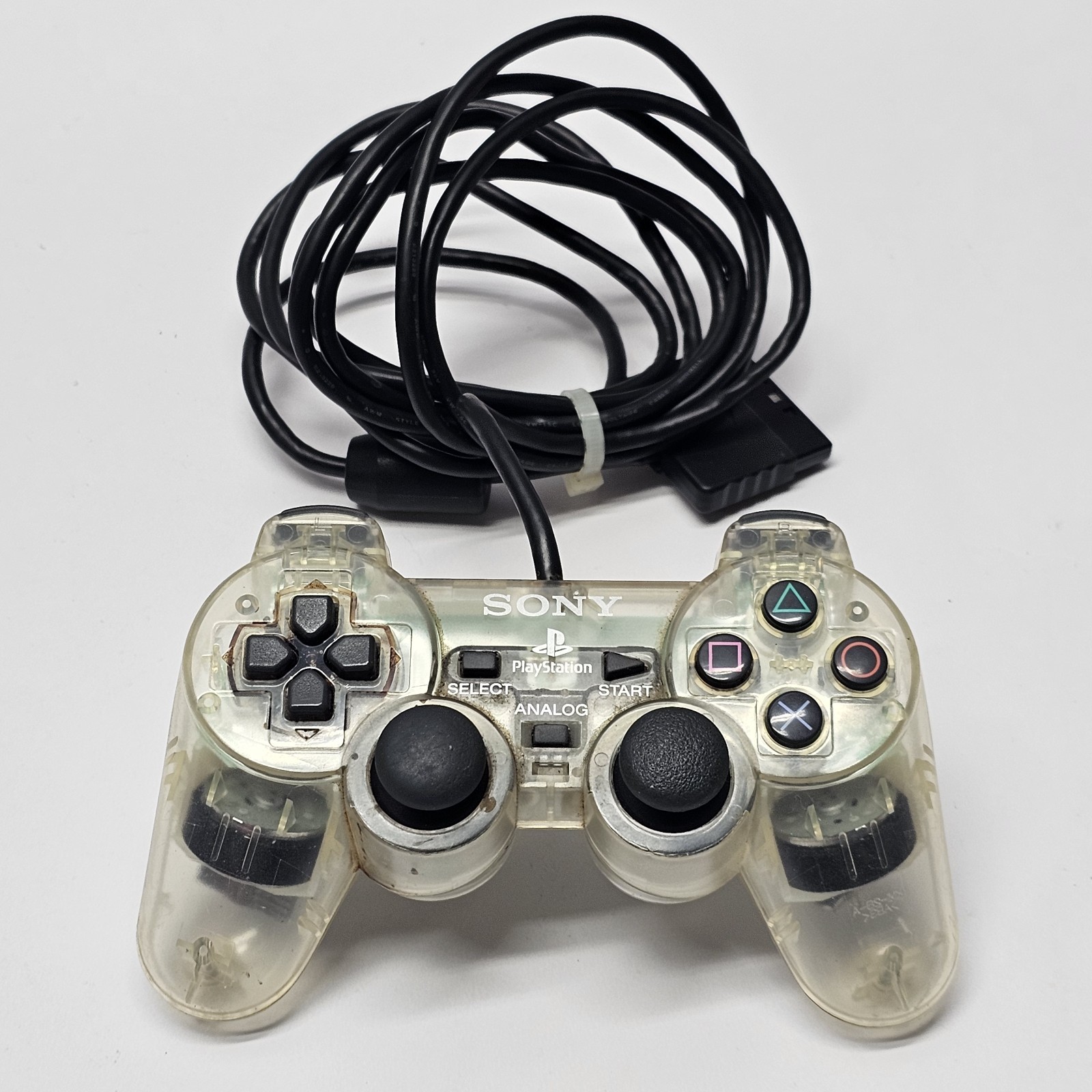 Sony Playstation PS1 Clear Translucent Controller OEM SCPH-10010 UNTESTED AS IS