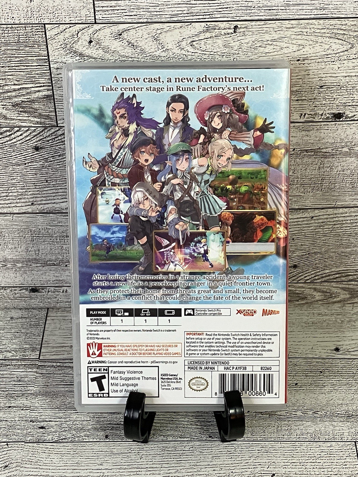 Rune Factory 5 (Nintendo Switch) – Authentic Case & Manual – NO GAME