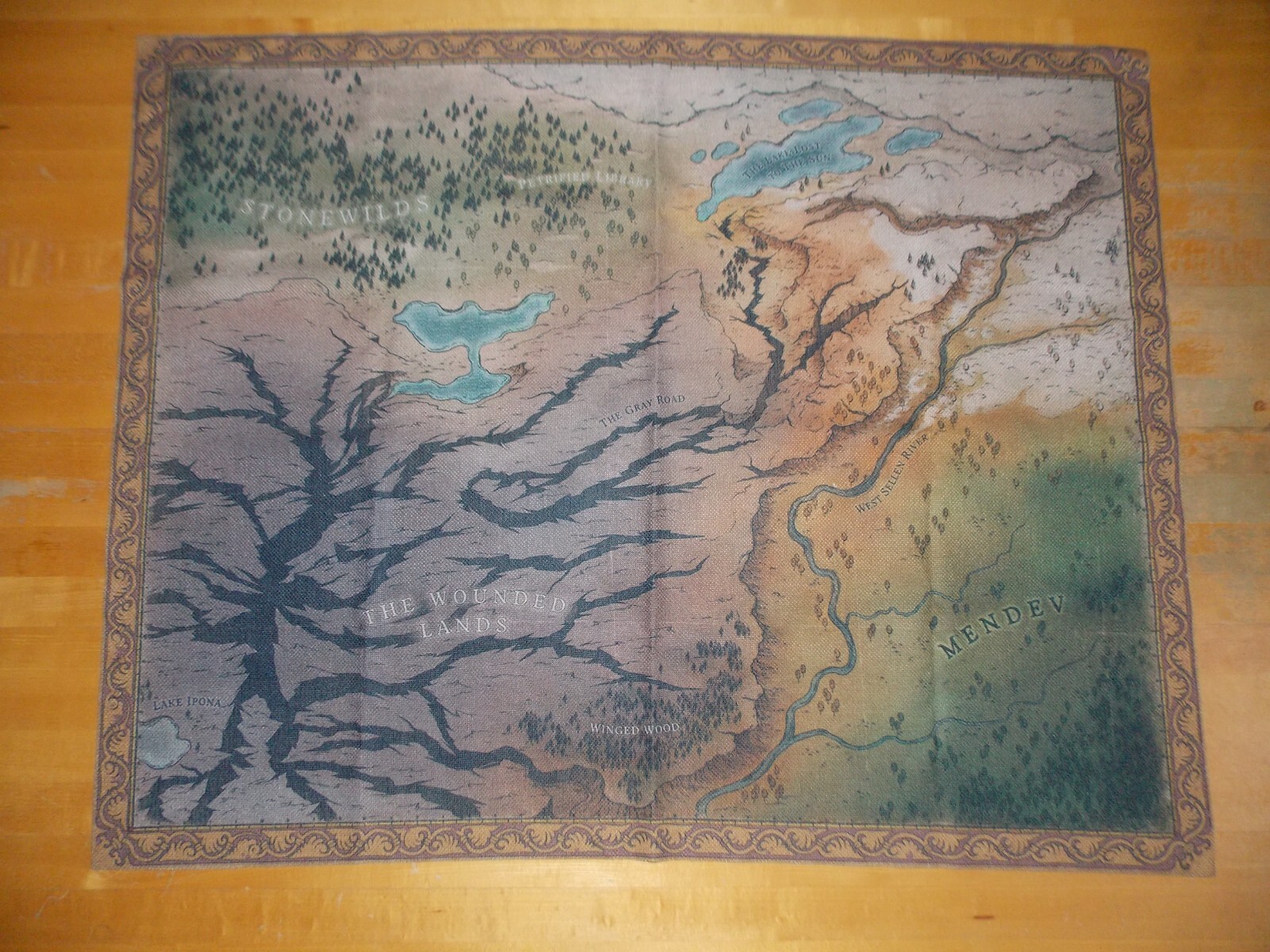 Pathfinder Wrath of the Righteous Video Game Collection Cloth World Map