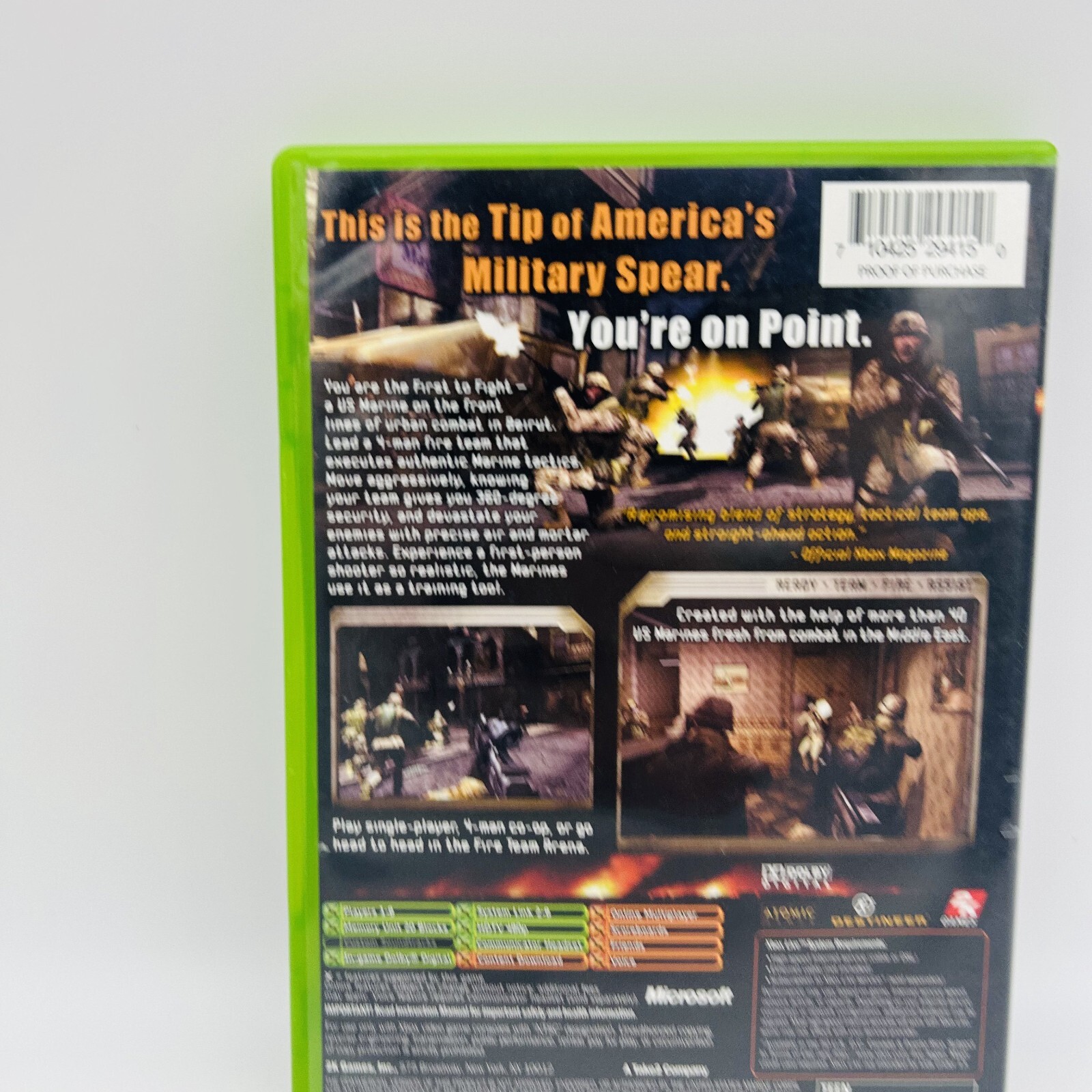 Close Combat: First to Fight (Microsoft Xbox, 2005) *CASE ONLY No Manual or Disc