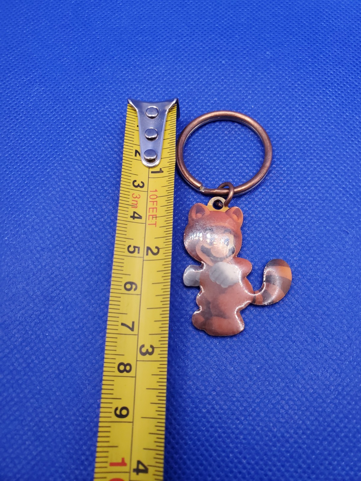 Super Mario 3D Land Tanooki Mario Rare Promo Keychain Keyring Nintendo 2011.