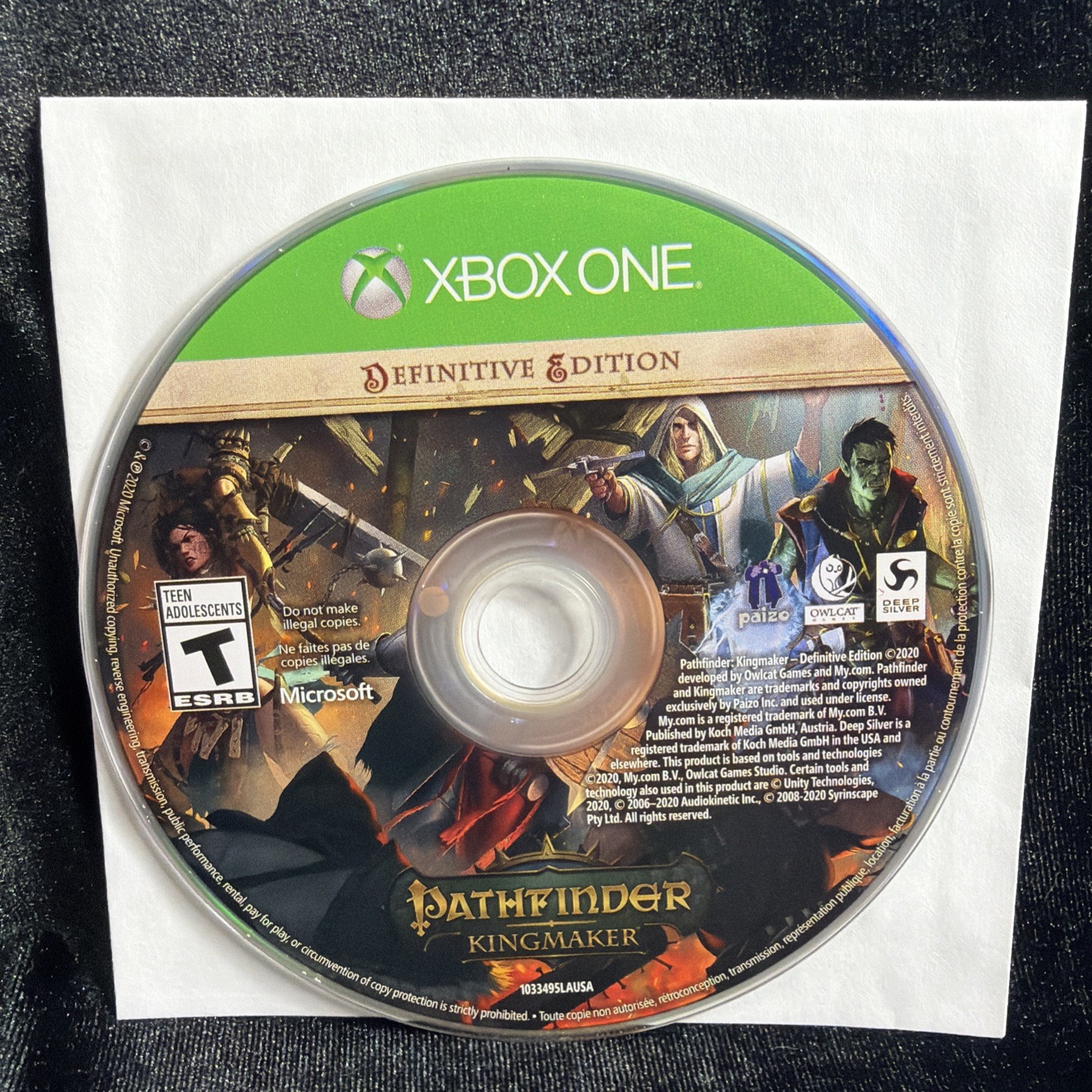 Pathfinder Kingmaker – Microsoft Xbox One Disc Only Tested