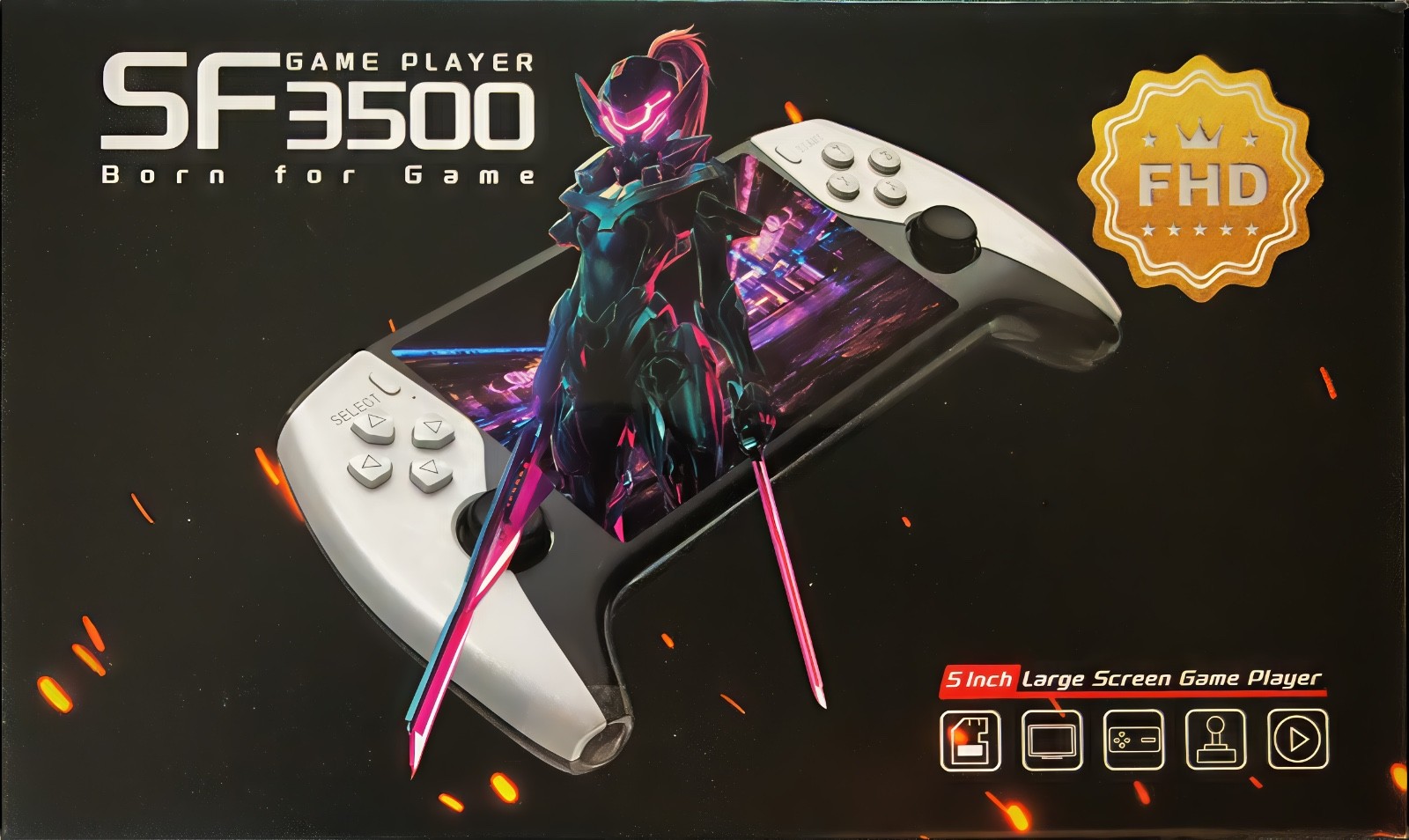 SF3500 Handheld Game Console 5″ Inch IPS Screen 22959 Video Games 🔥🐲🔥
