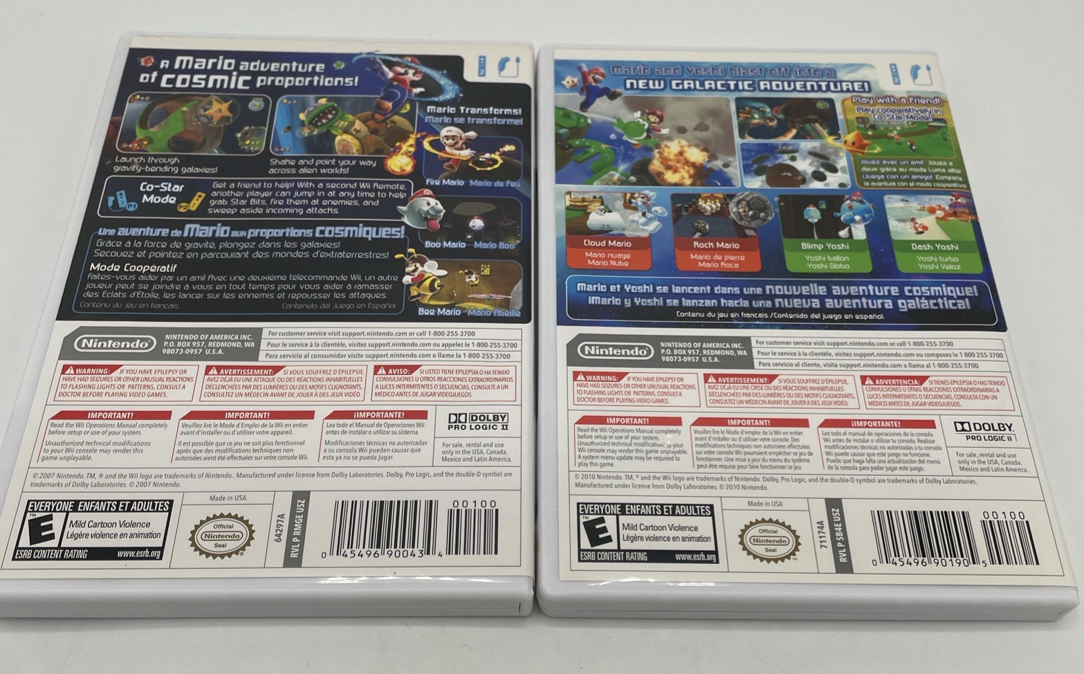Super Mario Galaxy 1 & 2 Nintendo Wii Lot Of 2 Games Complete CIB + Inserts
