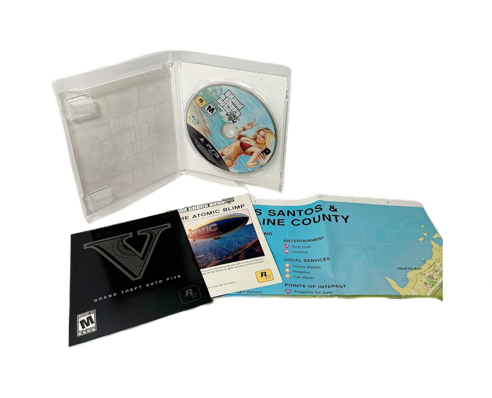 Grand Theft Auto V Complete PS3 Game Rockstar Classics Map Manual Included GTA 5