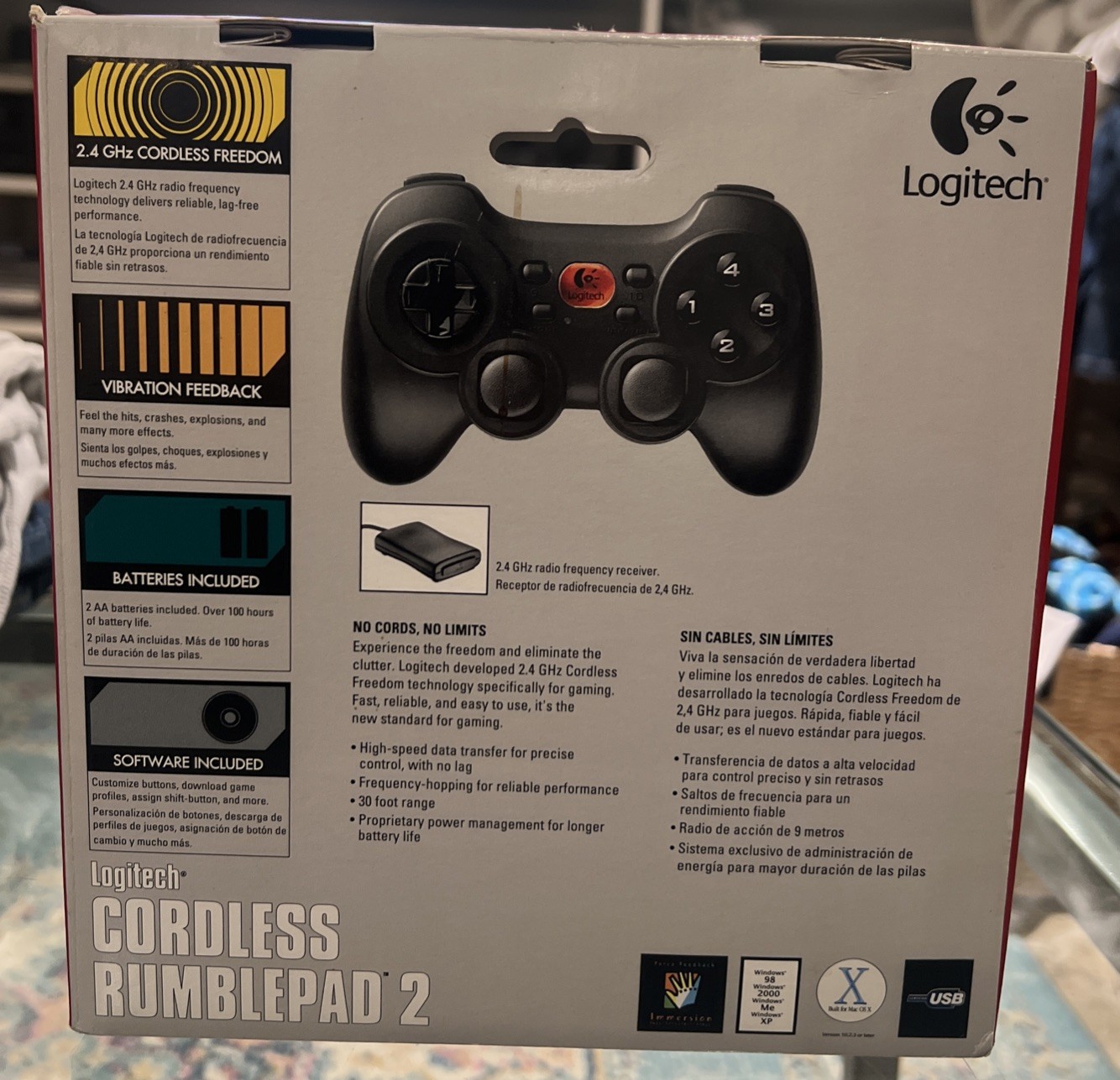 Logitech Wireless Cordless Rumblepad 2 Controller 2.4GHz NIB Sealed New In Box!