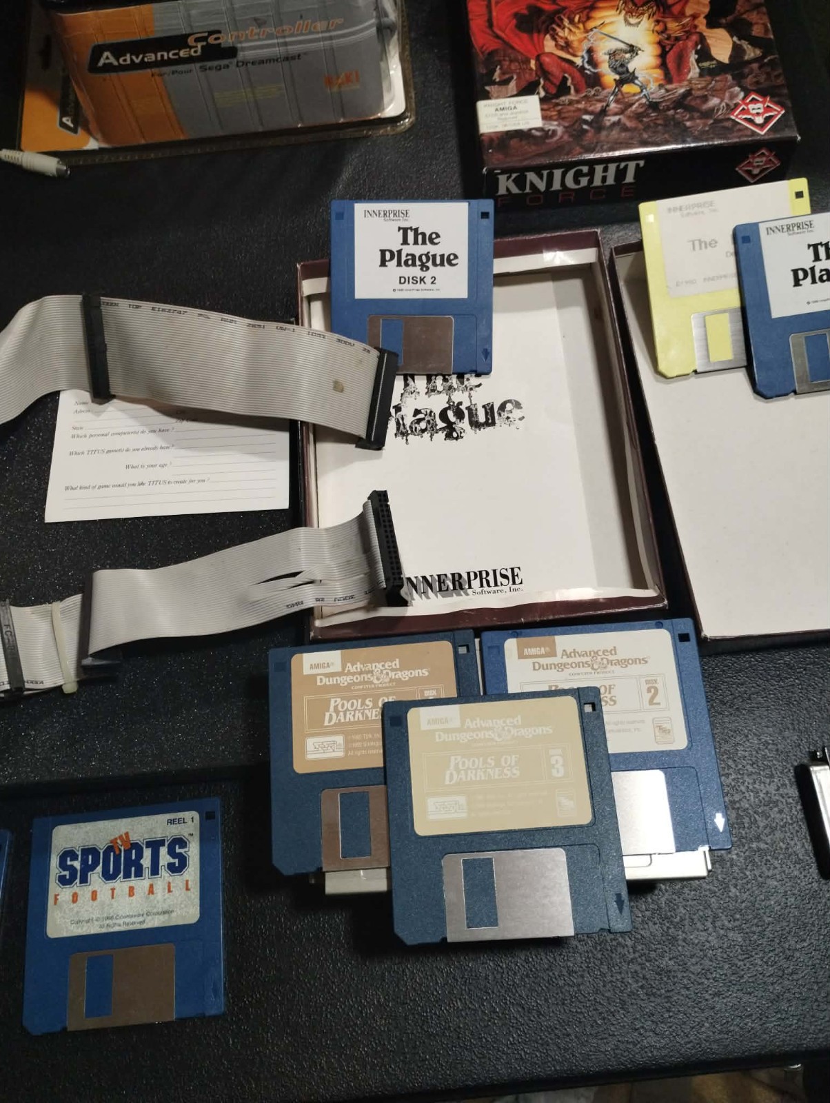 Amiga games lot, boxes and boxed game