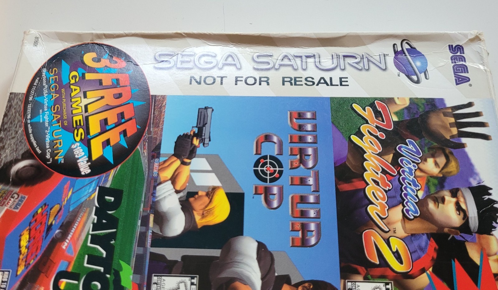 Sega Saturn 3 GamePack Not For Resale Virtua Fighter 2 Daytona Virtua Cop Tested