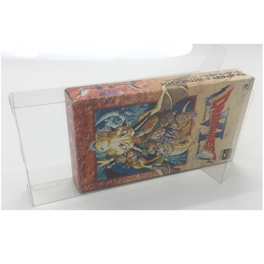 5x Clear Plastic Protective Box Protectors for Nintendo Super Famicom Cib Games