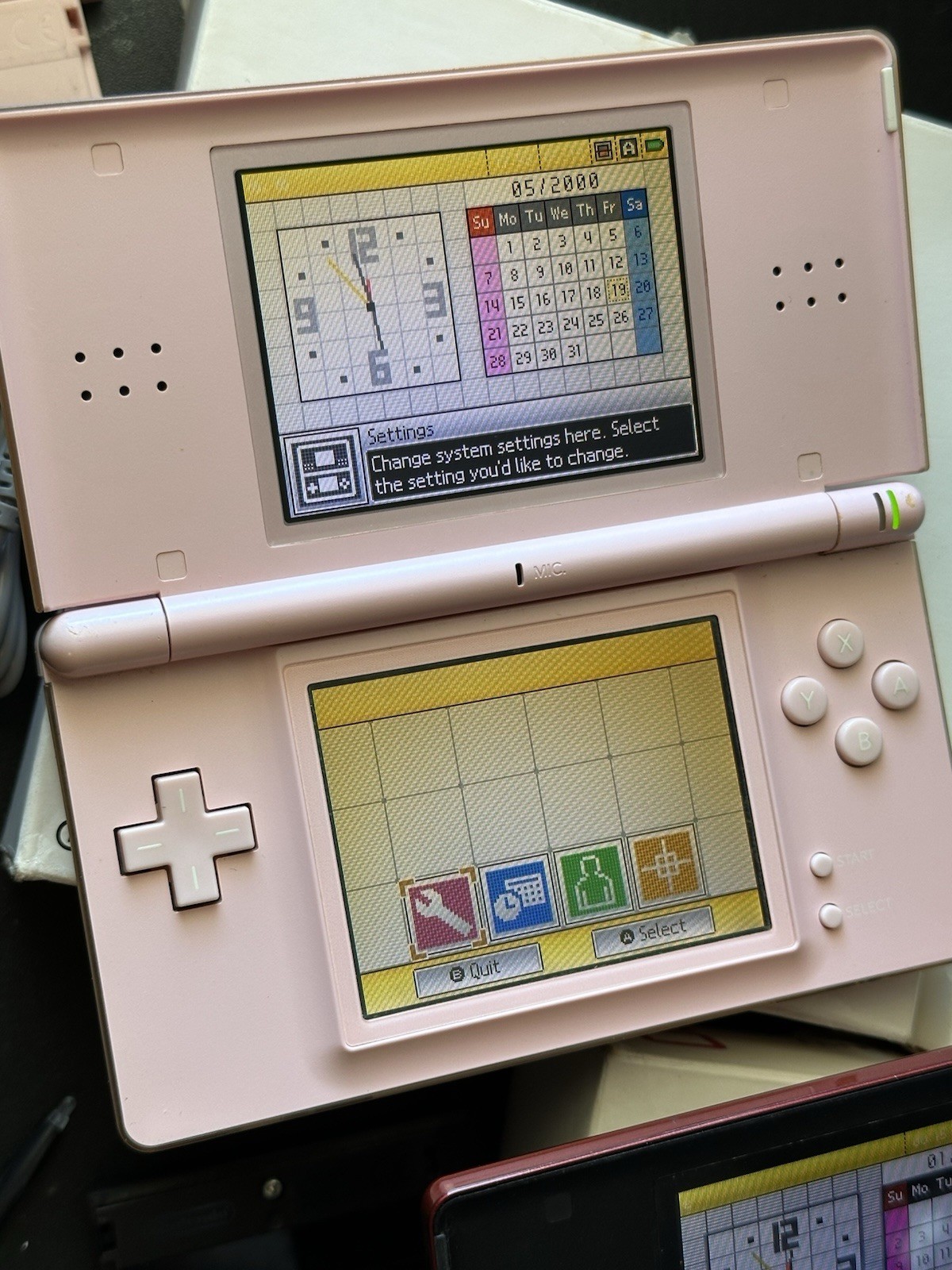 Lot 3 In Box Nintendo DS Lite Crimson Red Black Ice Blue Noble Coral Pink Works