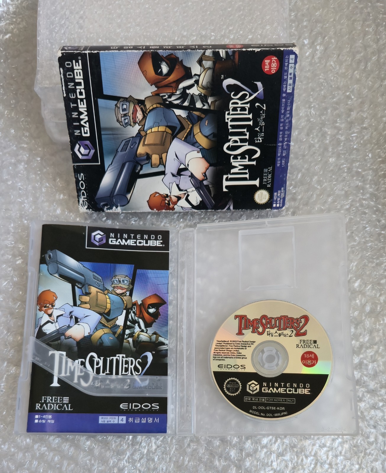 Rare Korean Time Splitters 2 For Nintendo GameCube NGC Korea CIB