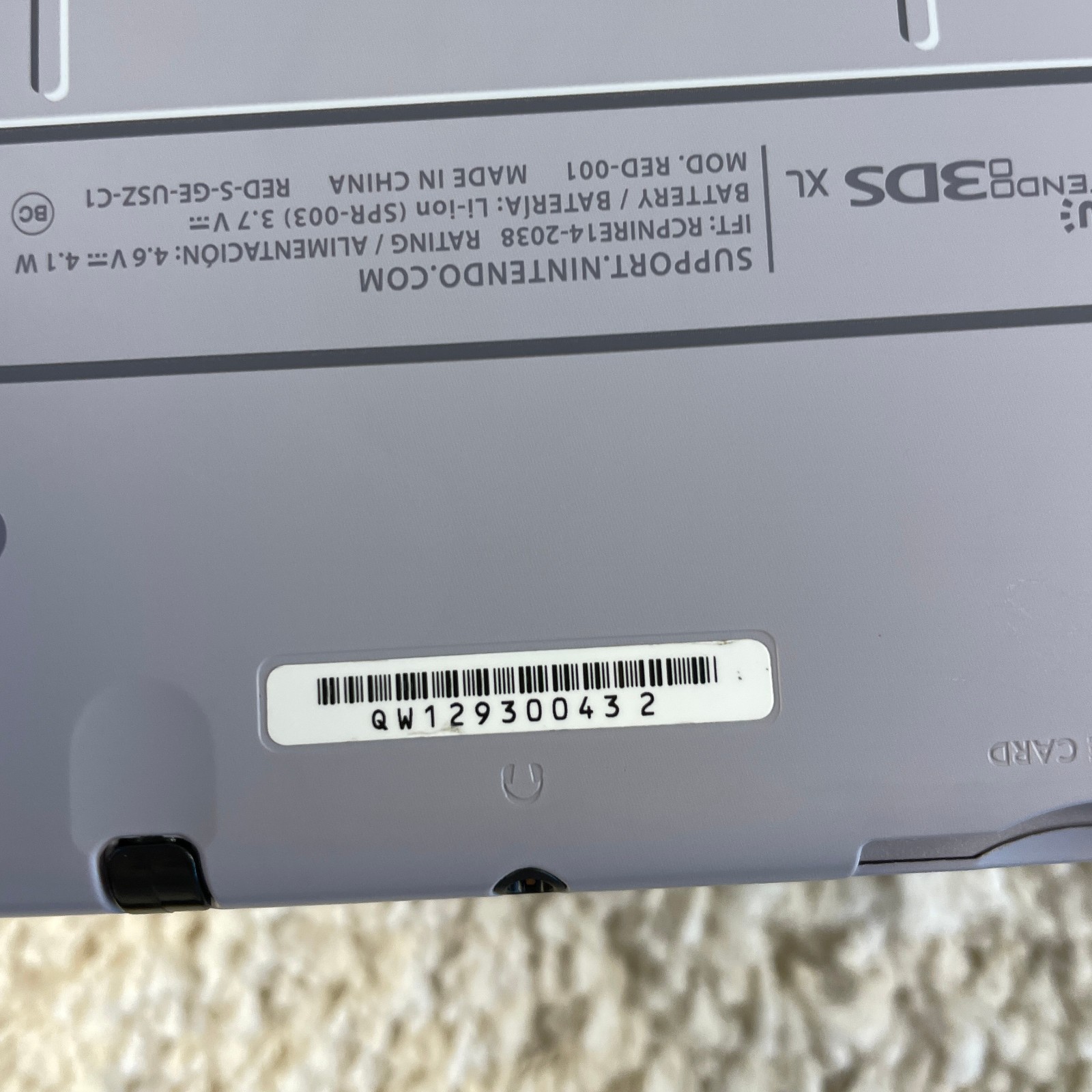 Nintendo New 3DS XL Super Nintendo SNES Edition Gray Purple NTSC RED-001 Tested