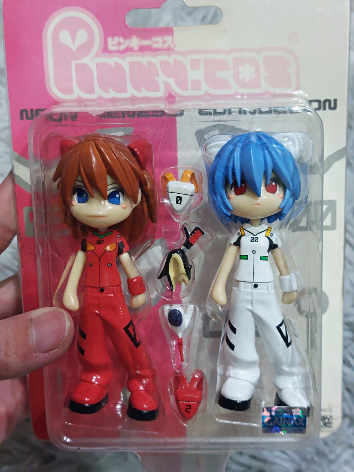 Pinky Cos Neon Genesis Evangelion Asuka Langley Ayanami Rei Figure Set 3.8in