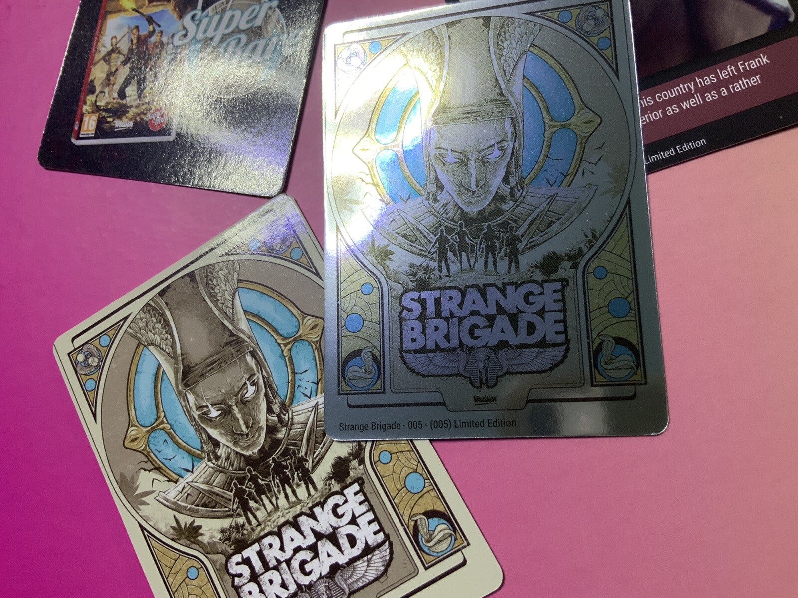 Strange Brigade Shiny Holographic Trading Card’s Super Rare Games SRG Nintendo