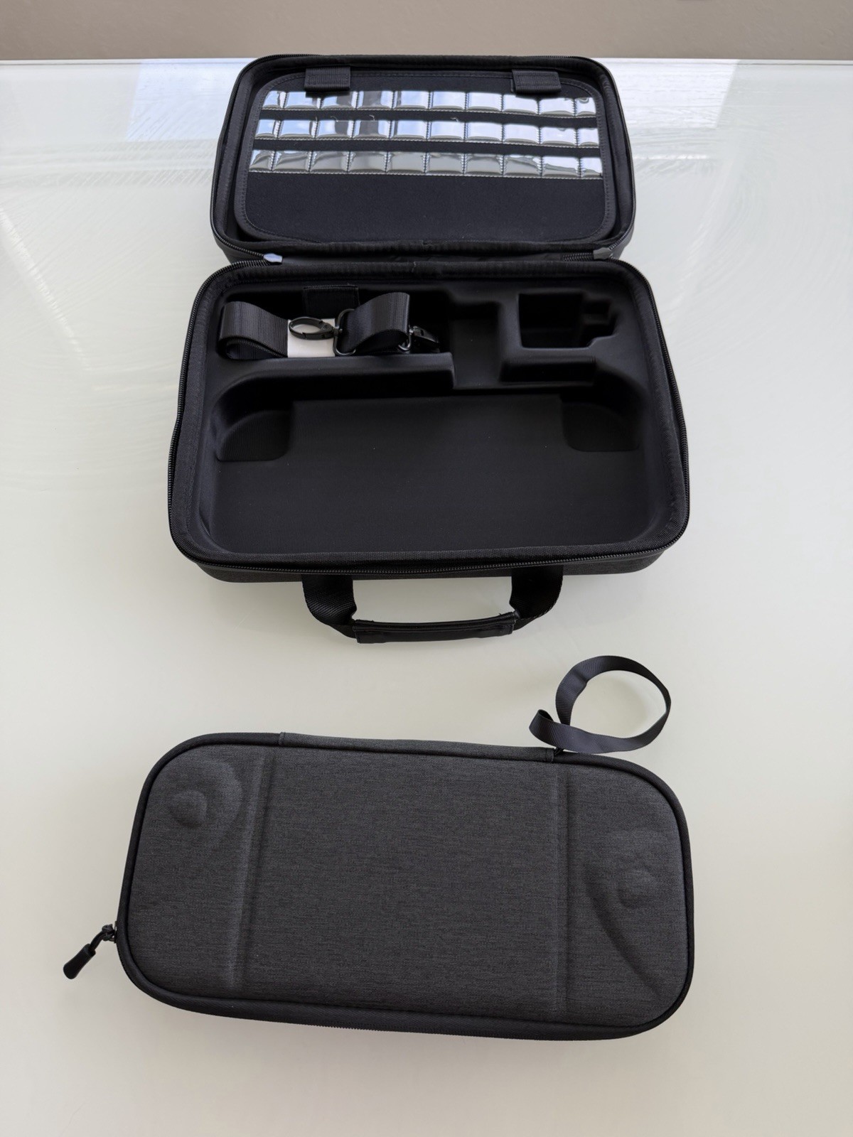 HLHGR Hard Shell Padded Carrying Case for Nintendo Switch, Black/Gray