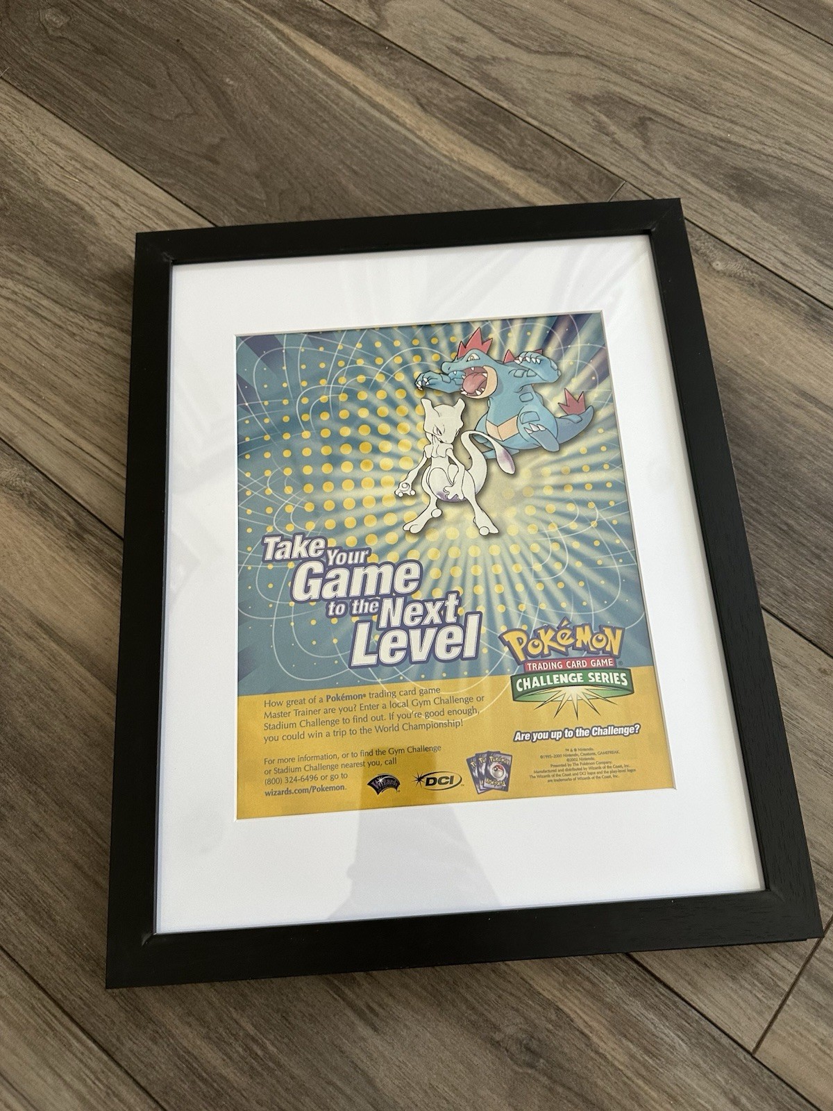Framed 14 X 11 Nintendo Advertisement Ad Pokémon TCG Challenge Series Gameboy