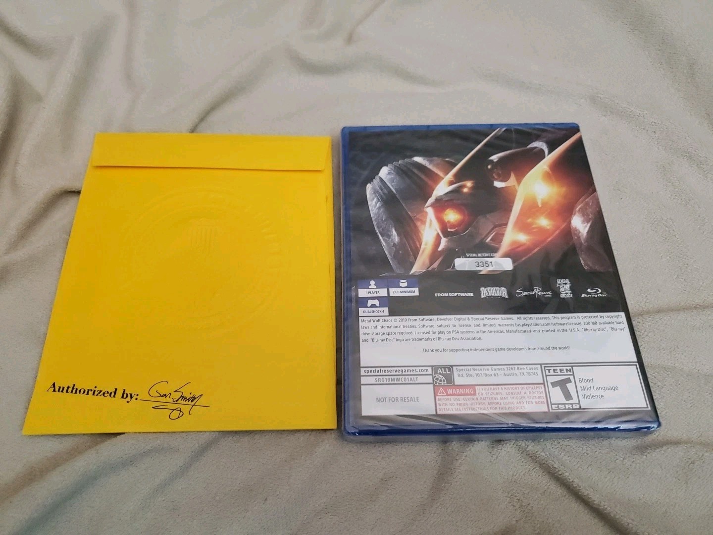 Brand METAL WOLF CHAOS XD PS4 From Software Special Reserve W Extras G1N