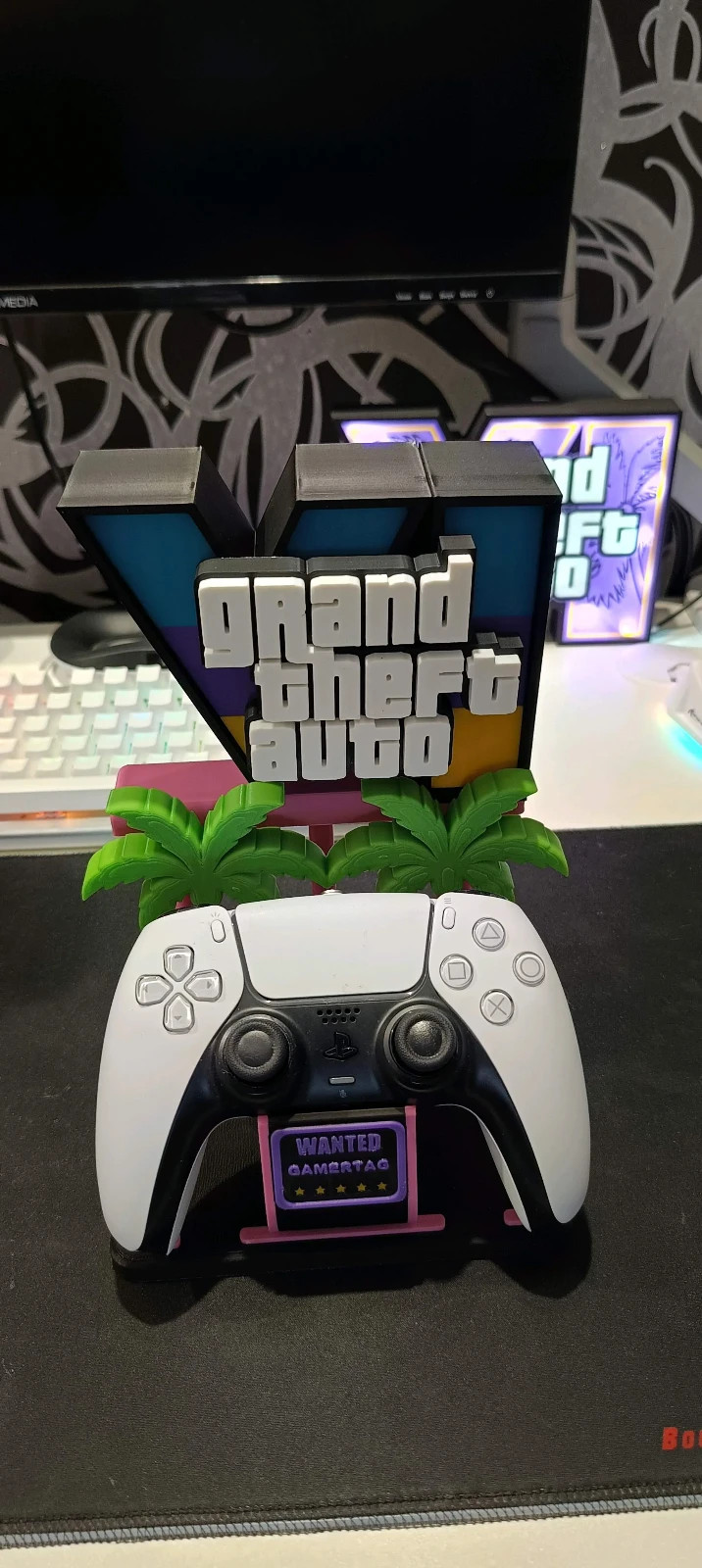 GTA VI 6 Controller Stand | Custom Gamertag | Universal PS5 XBox