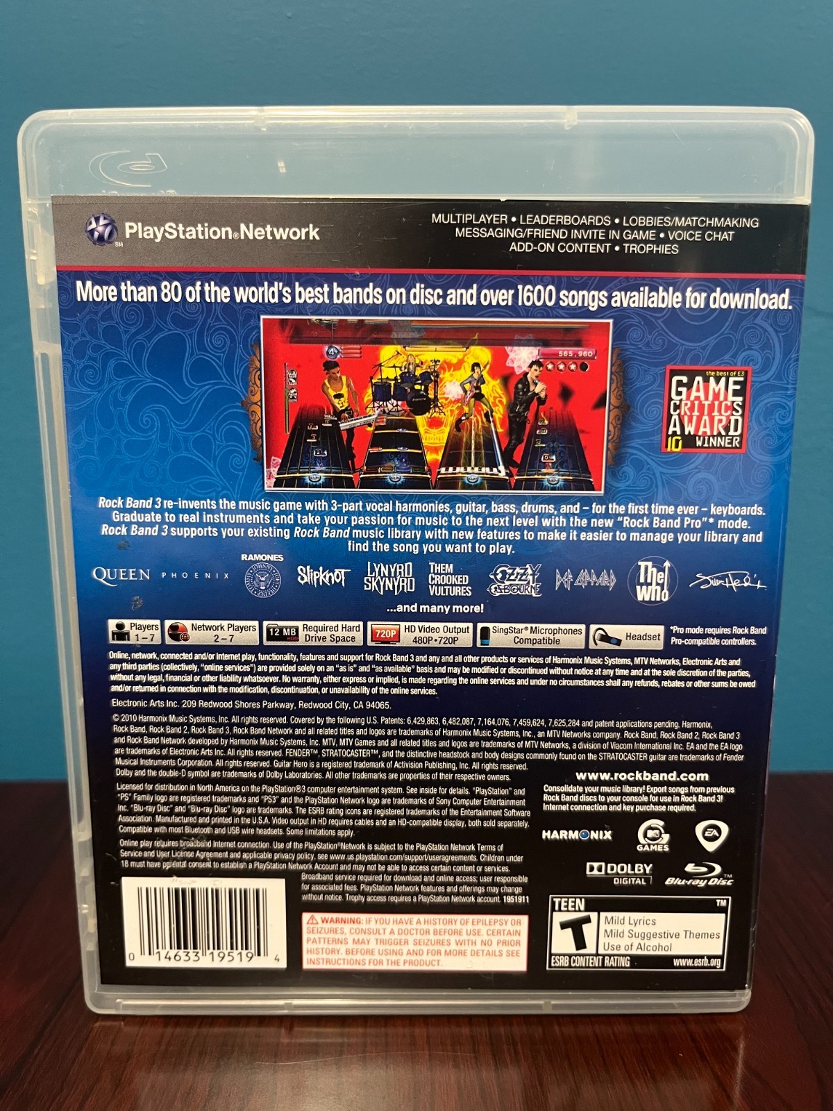 Rock Band 3 PS3 Sony PlayStation 3 CIB Complete with Manual Clean copy! TESTED