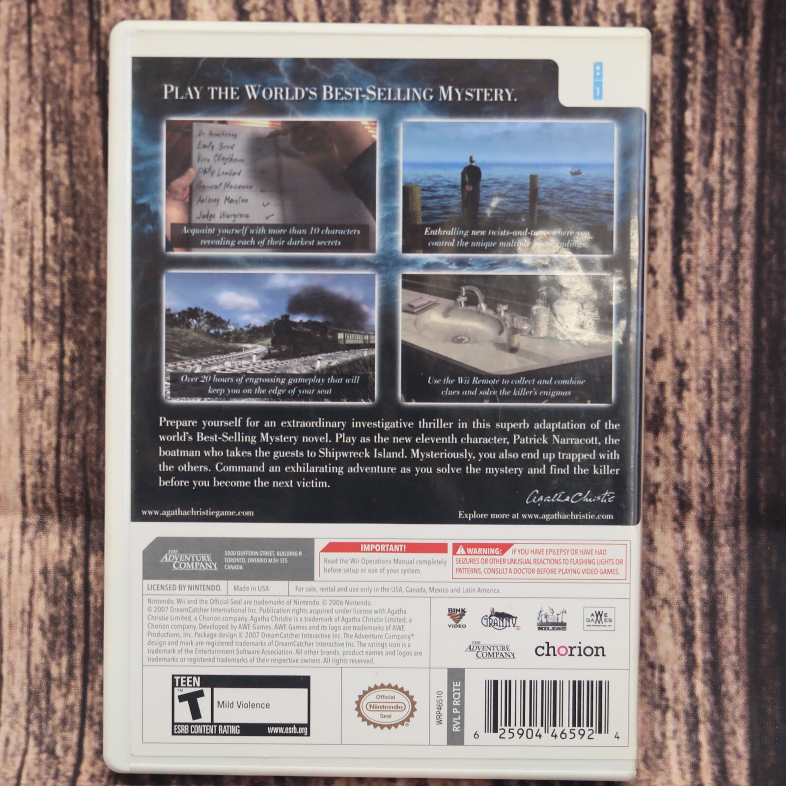 Nintendo Wii Game – And Then There Were None Agatha Christie