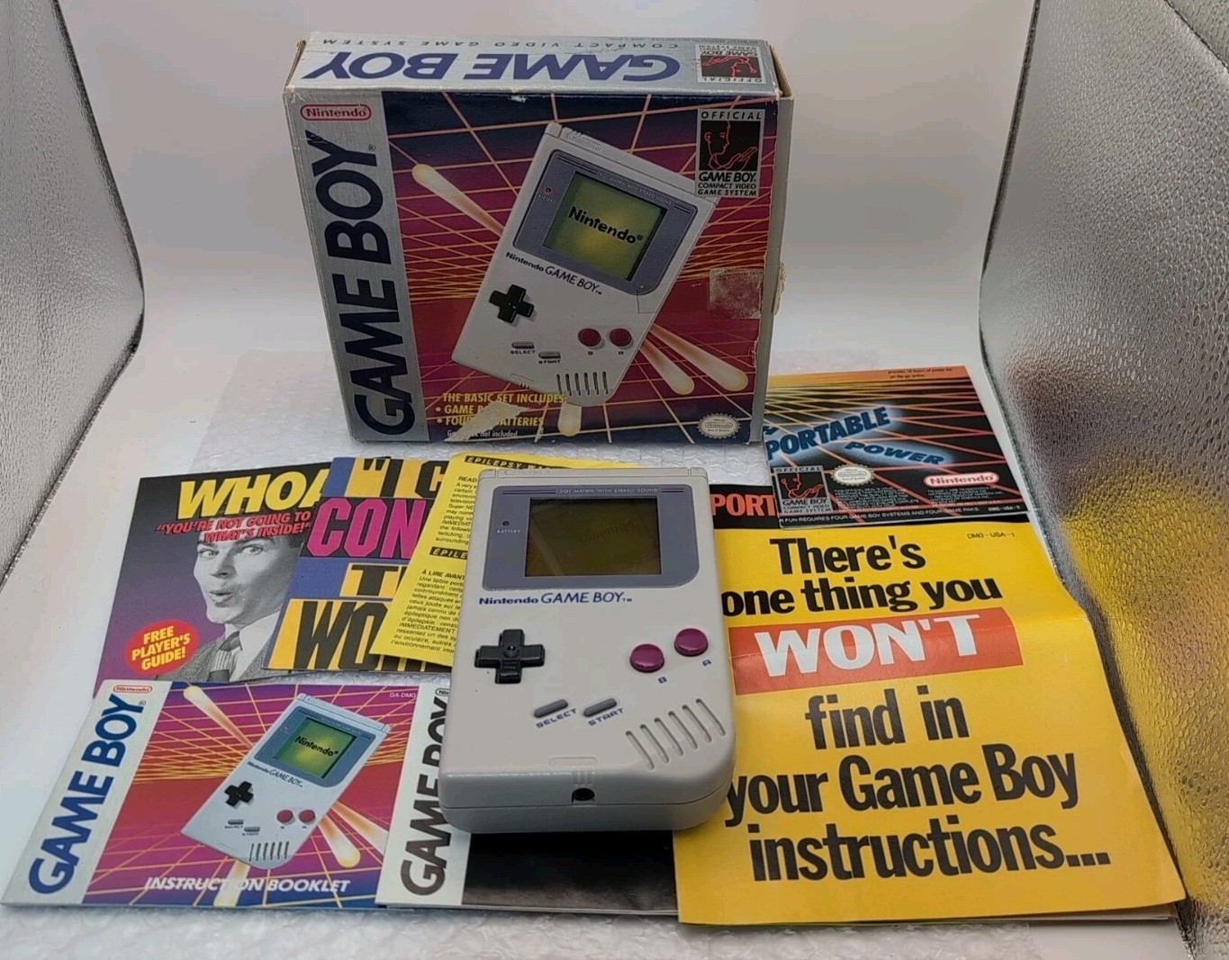 Original Nintendo Gameboy DMG-01 Gray CIB *Matching Serial* Rare – Excellent