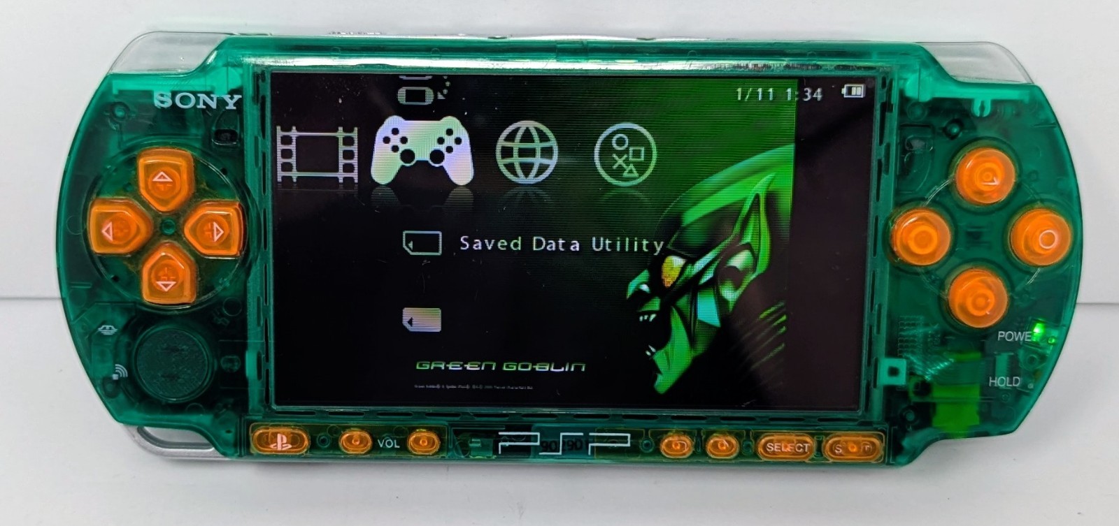 Sony PlayStation Portable Green PSP 3000 Bundle w/ SOCOM & 128GB Card – Tested!