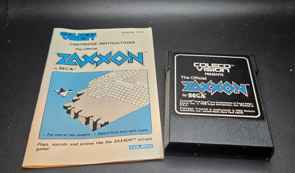 Zaxxon (Colecovision, 1982) with box and manual