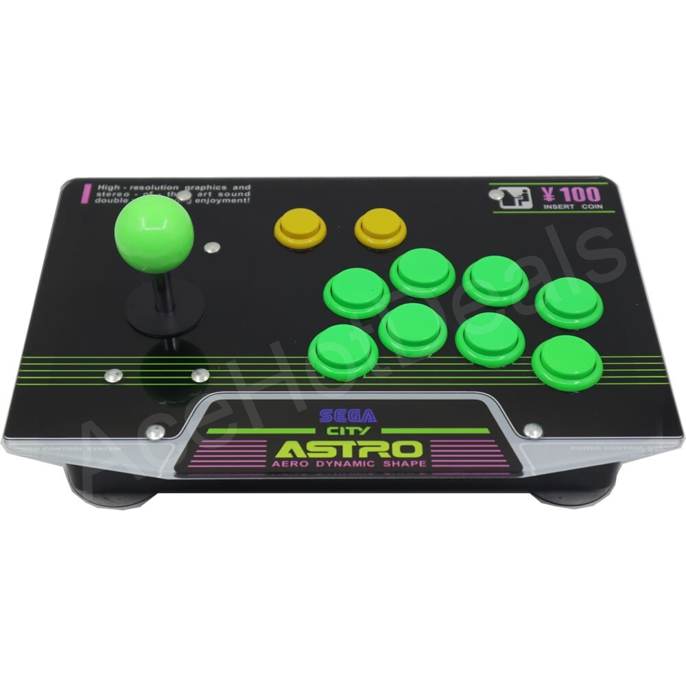 RAC-J500S 10 Buttons Arcade Joystick USB Wired Acrylic SEGA Astro City Panel PC