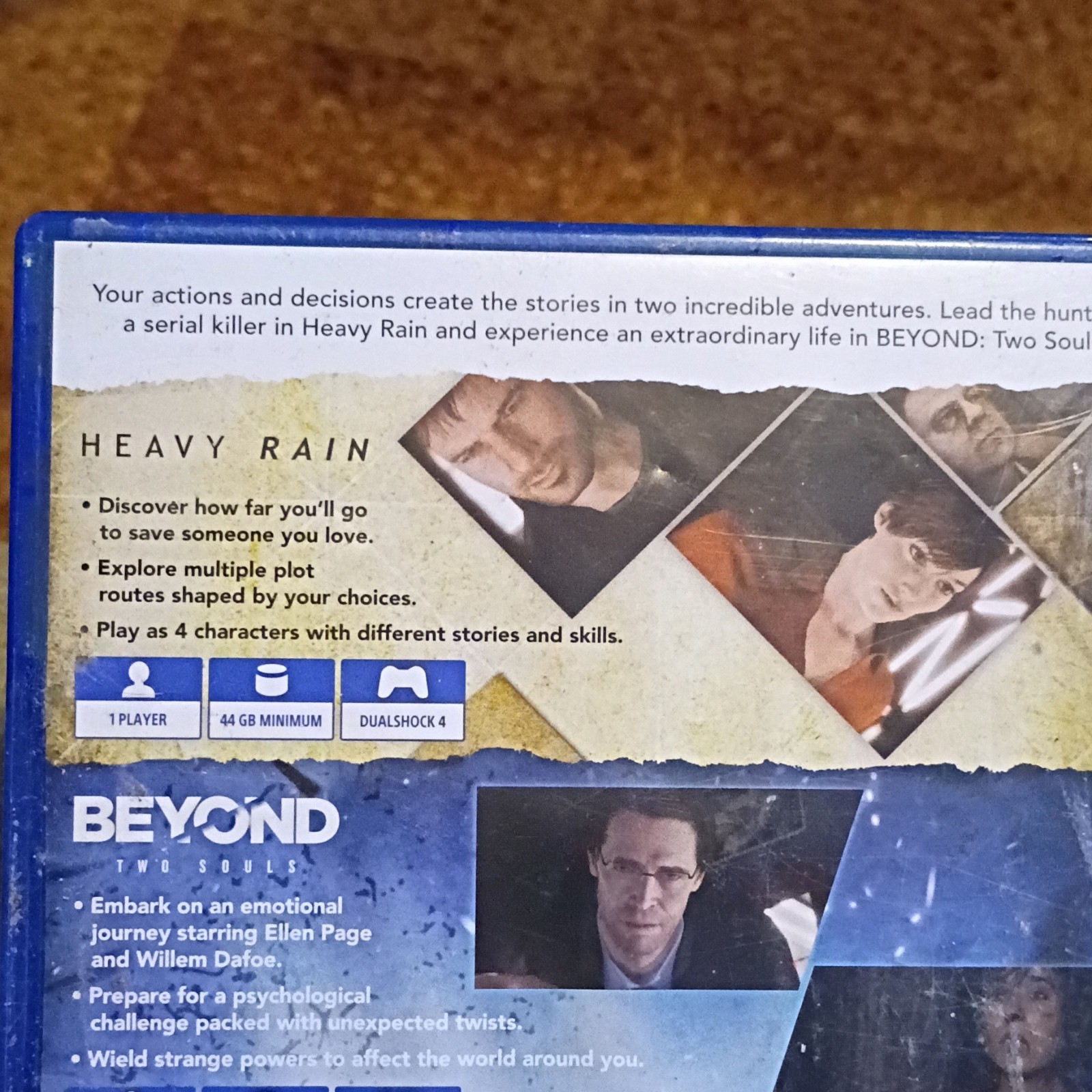 Sony PlayStation Heavy Rain Collection PS4 Manual Online Playability Action