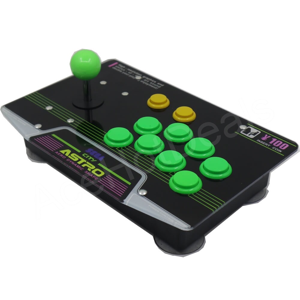 RAC-J500S 10 Buttons Arcade Joystick USB Wired Acrylic SEGA Astro City Panel PC