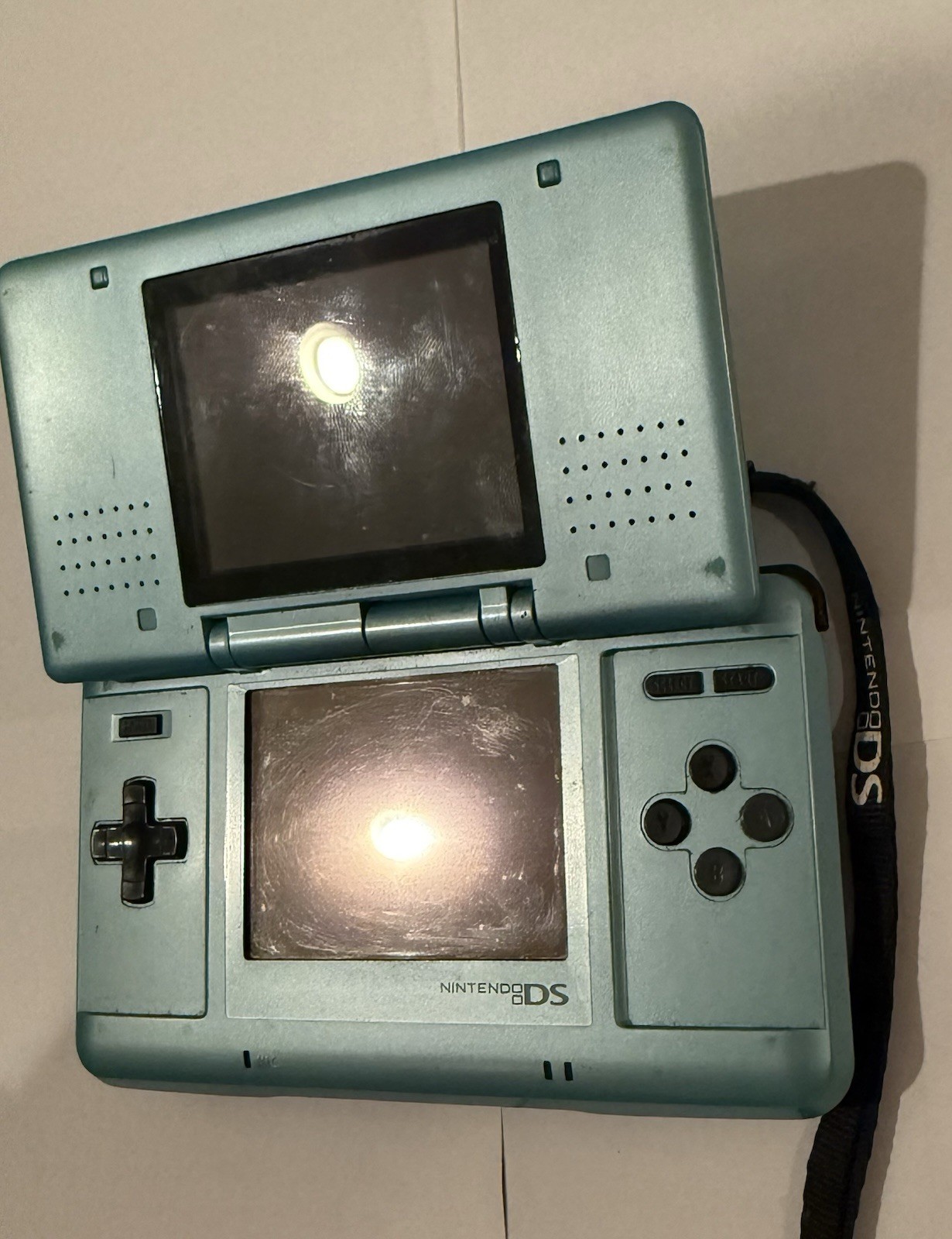 Nintendo DS Original System Console Sky Blue With Charger Works Great 2004 Read
